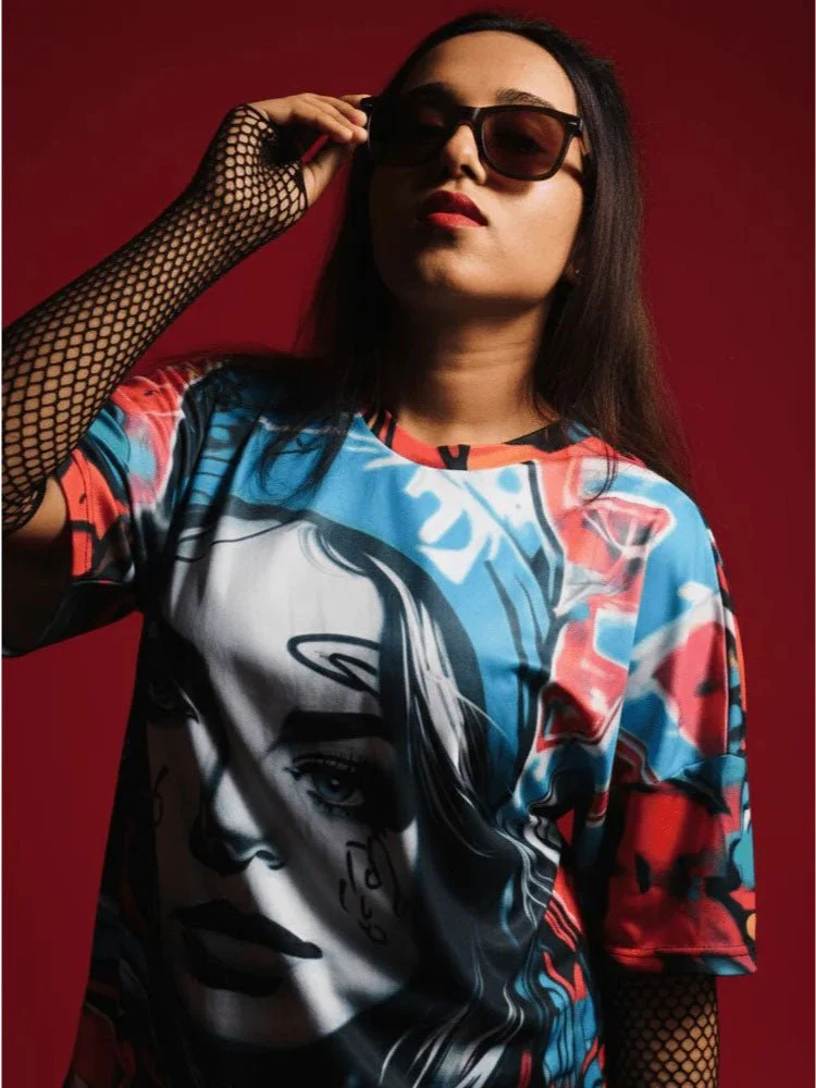 Oversized Picture Printed Tee