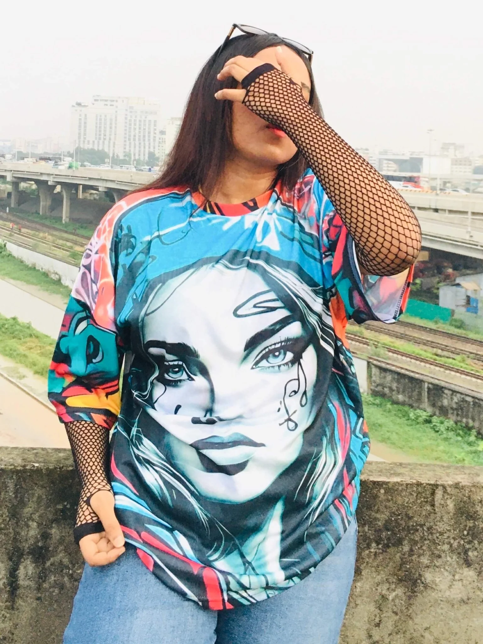 Oversized Picture Printed Tee - Image 2