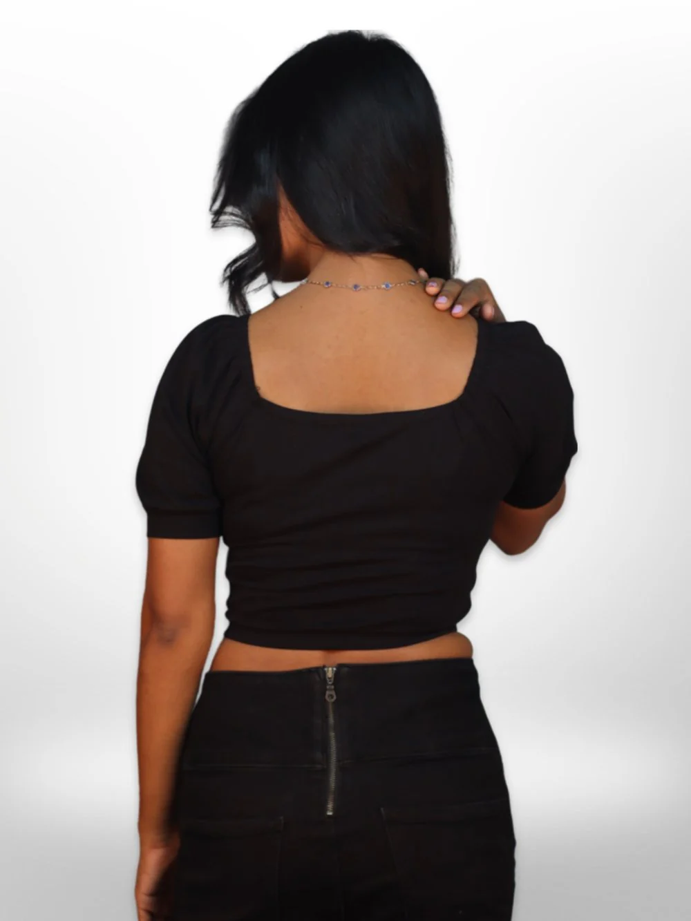 Padding Crop Tops Blouse - Image 4