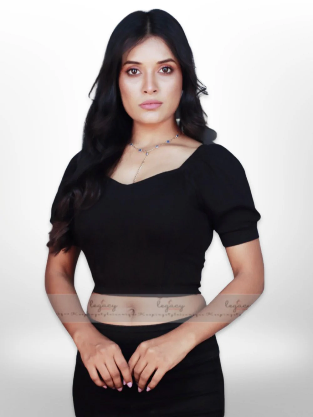 Padding Crop Tops Blouse - Image 5