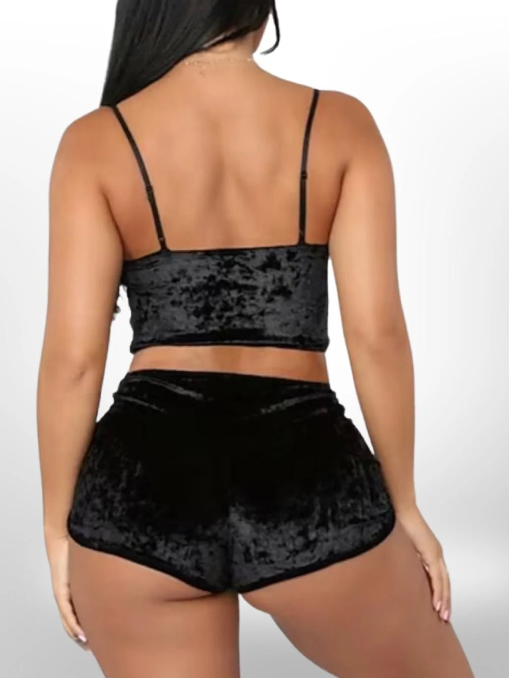 Pajama set,Sexy Lingerie Set Velvet Leopard Sleepwear Women's Pajama Set Sexy Babydoll Nightwear Cute Cami Top and Shorts - Image 5