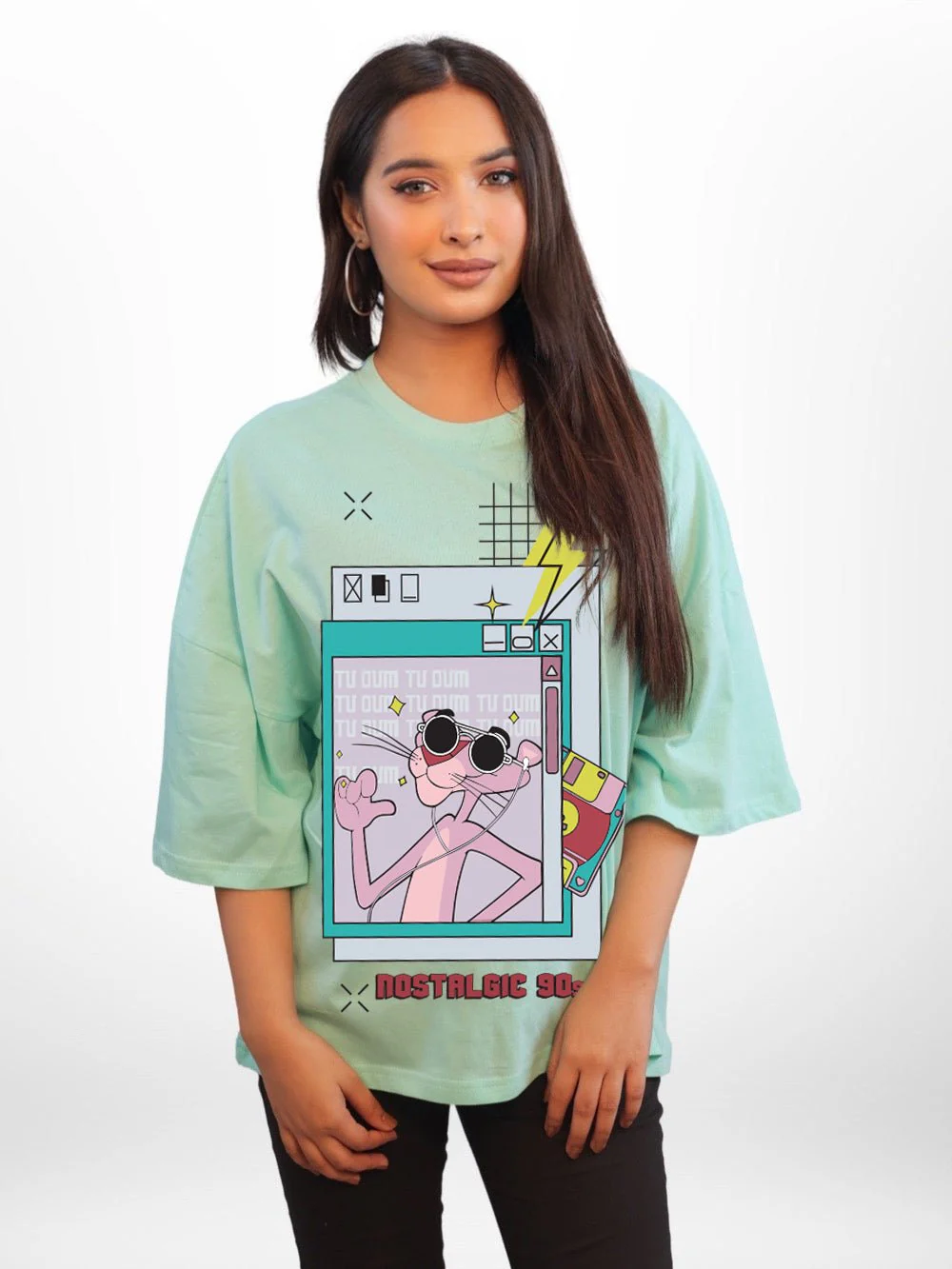 PINK PANTHER Graphic Printed Womens Drop Shoulder T-shirt Legacy Boutiques Dhaka - Image 6