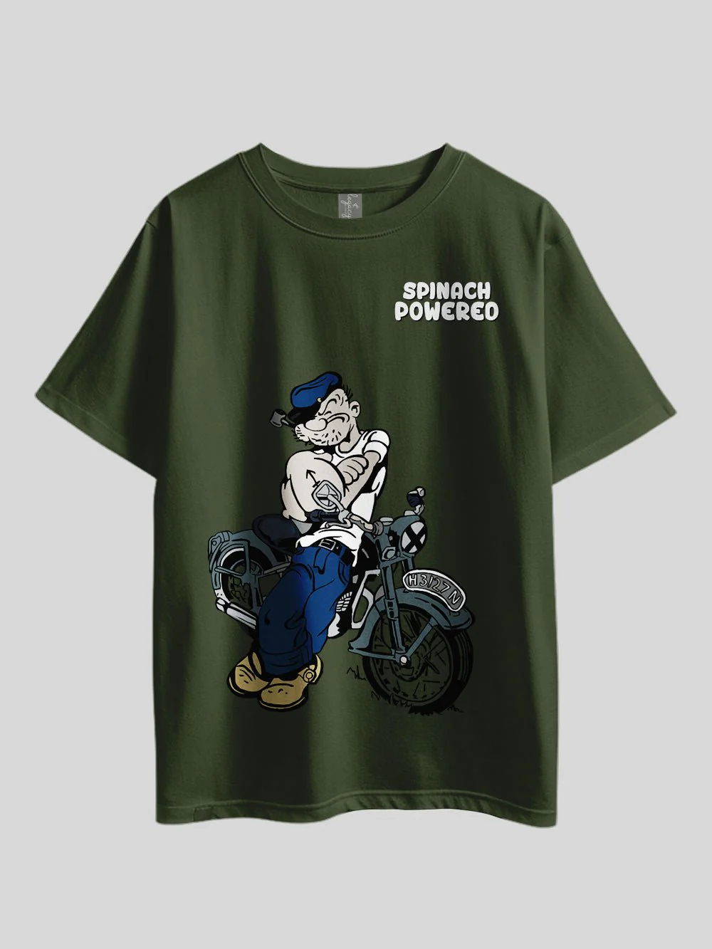 "Popeye Cartoon: SPINACH POWERED" Printed Drop Shoulder T-shirt Legacy Boutiques Dhaka - Image 3