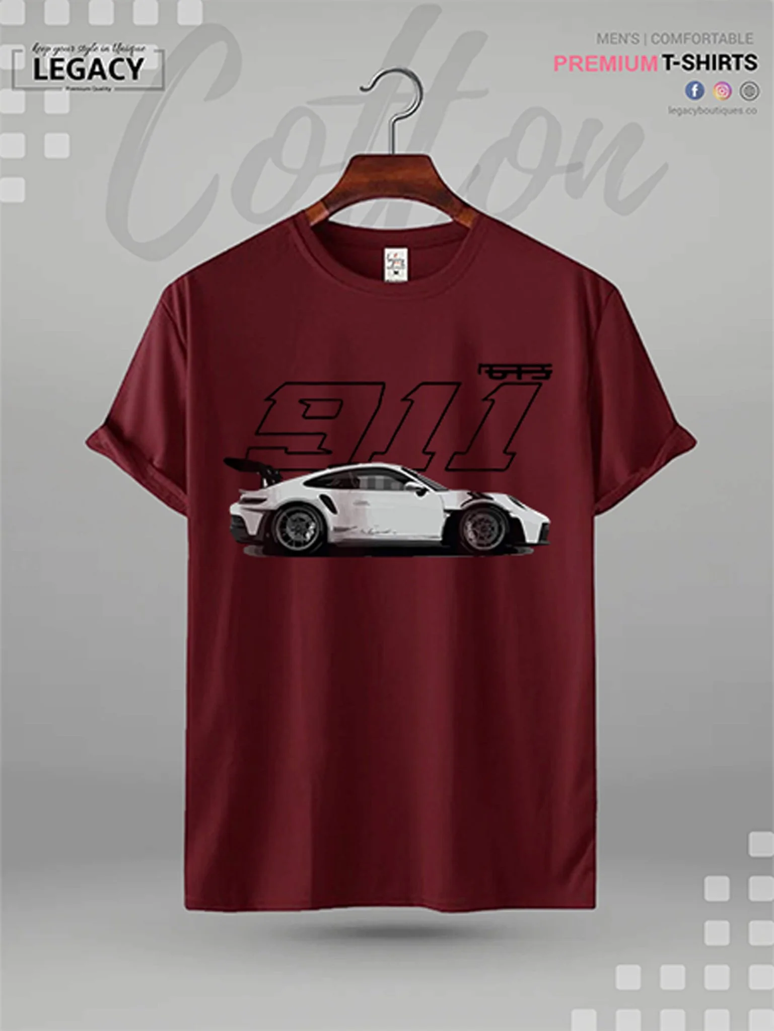 Porsche 911 GT3 RS Printed Men's Premium Quality T-Shirt In Lowest Price Only In BD - Image 2