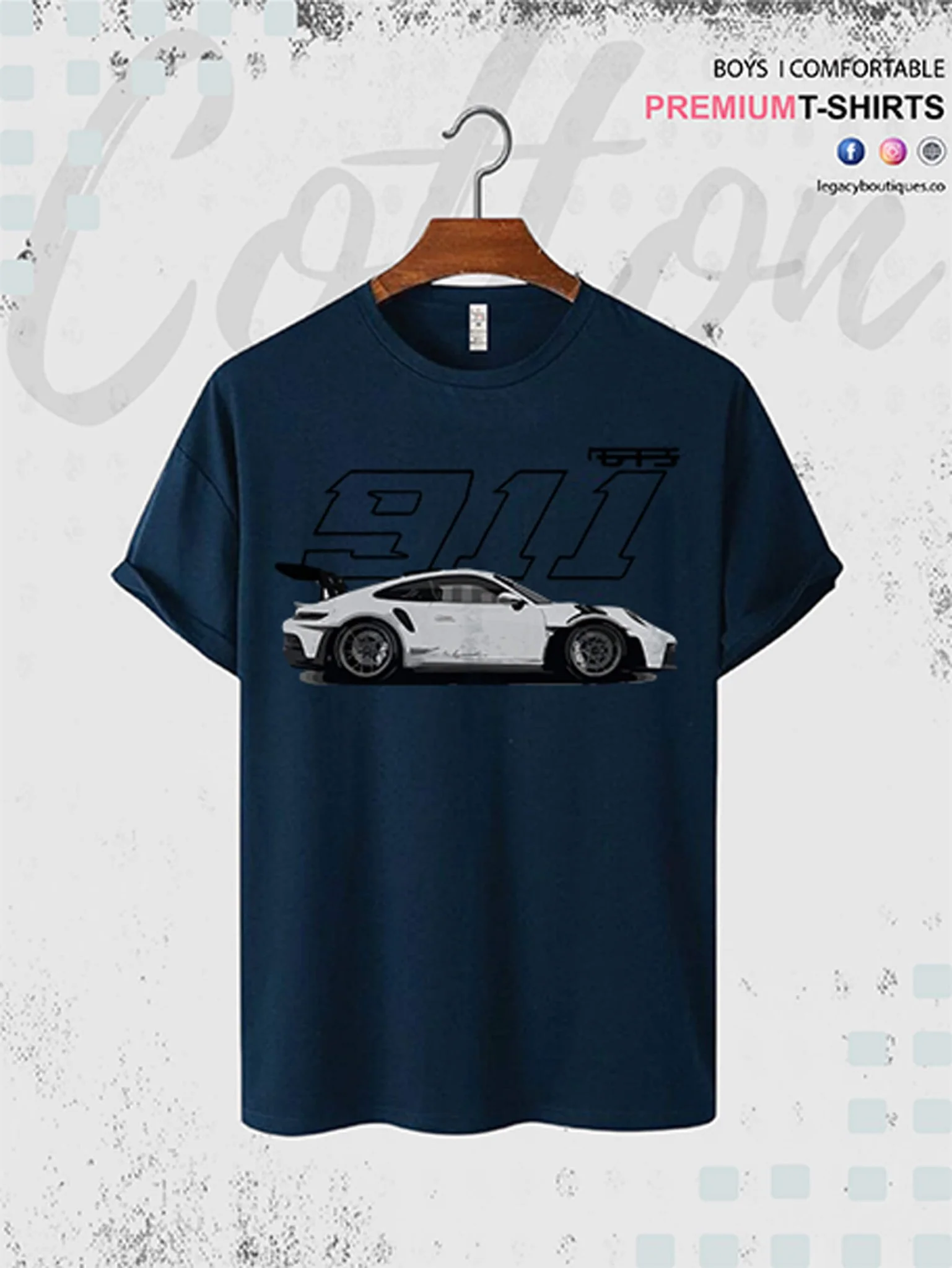 Porsche 911 GT3 RS Printed Men's Premium Quality T-Shirt In Lowest Price Only In BD - Image 3