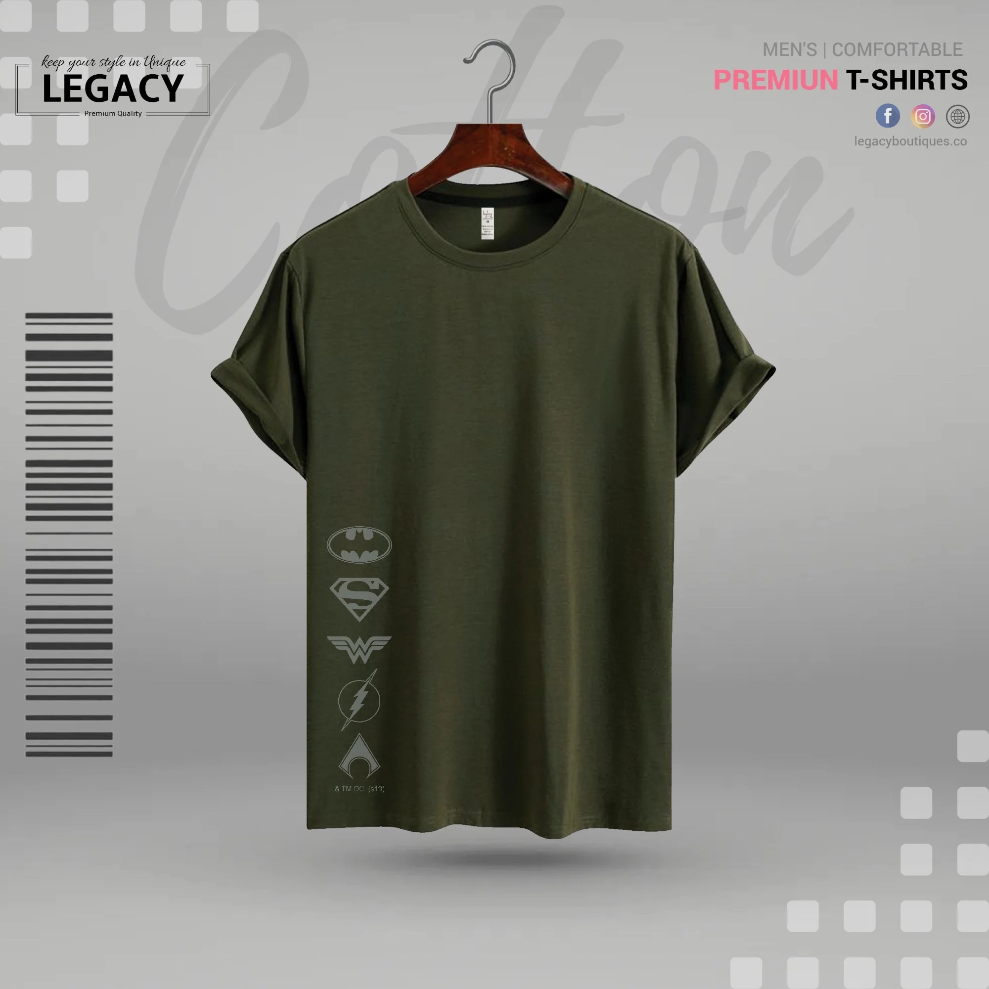 Powerful Mens Premium Designer T Shirt - Image 3