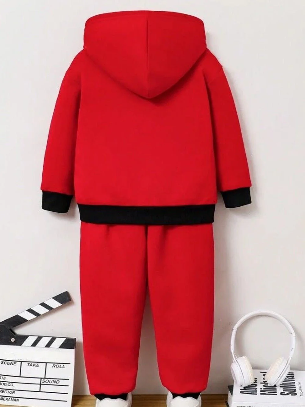 Spider Web Fleece Hoodie Set - Image 2