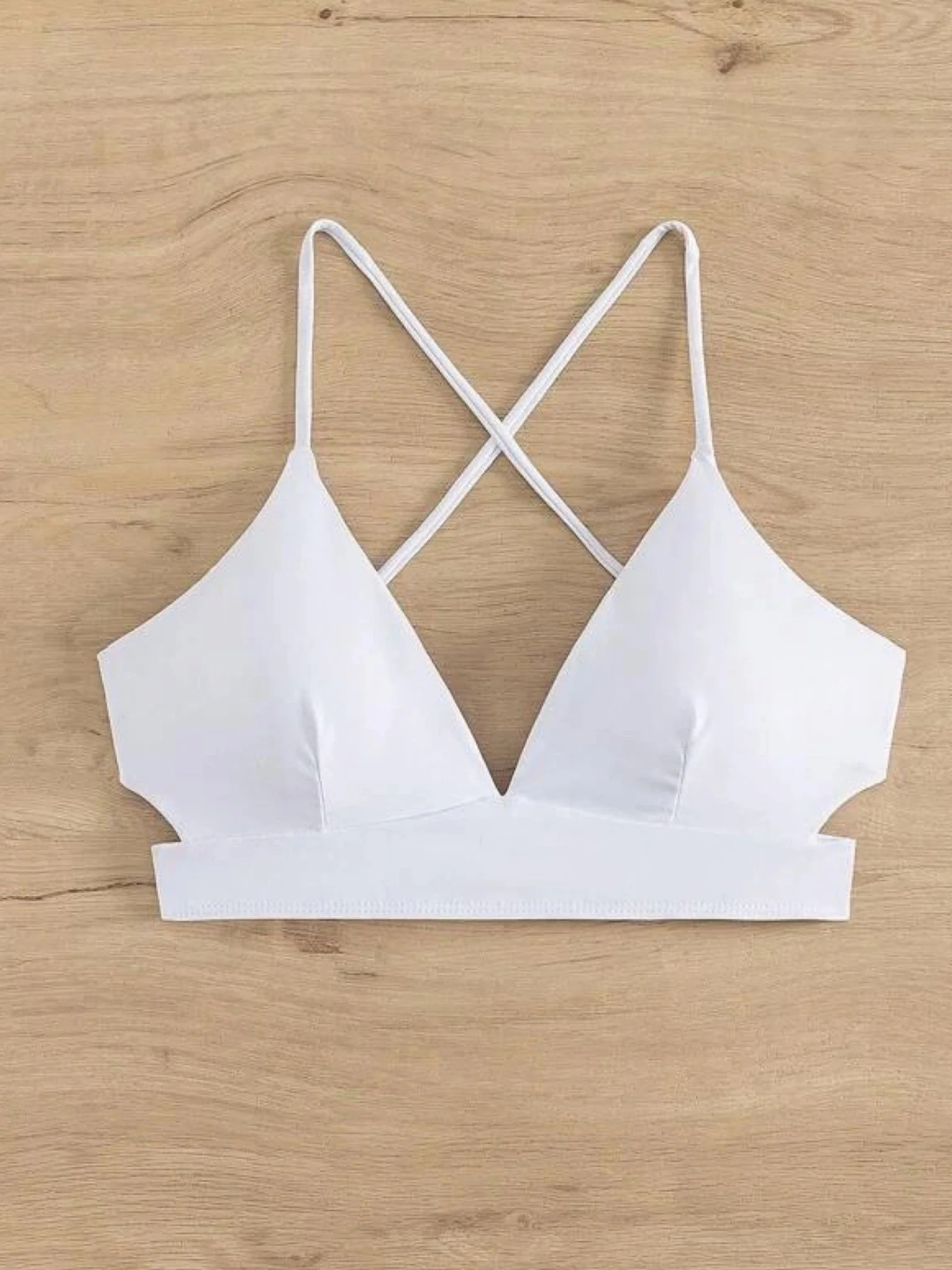 Removable Padding Basics Criss Cross Back Cut Out Top