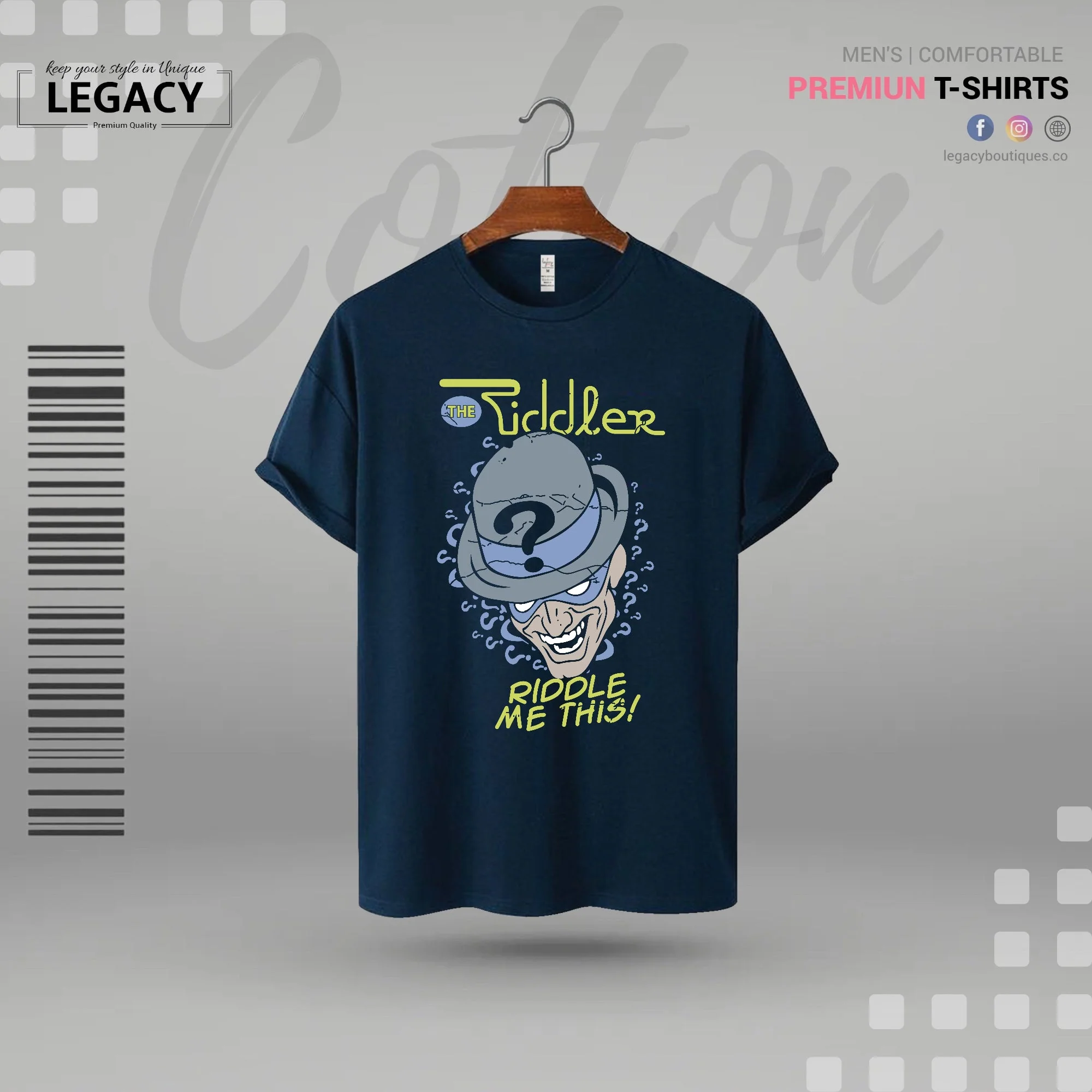 Riddle me this Mens Premium Designer Edition T Shirt