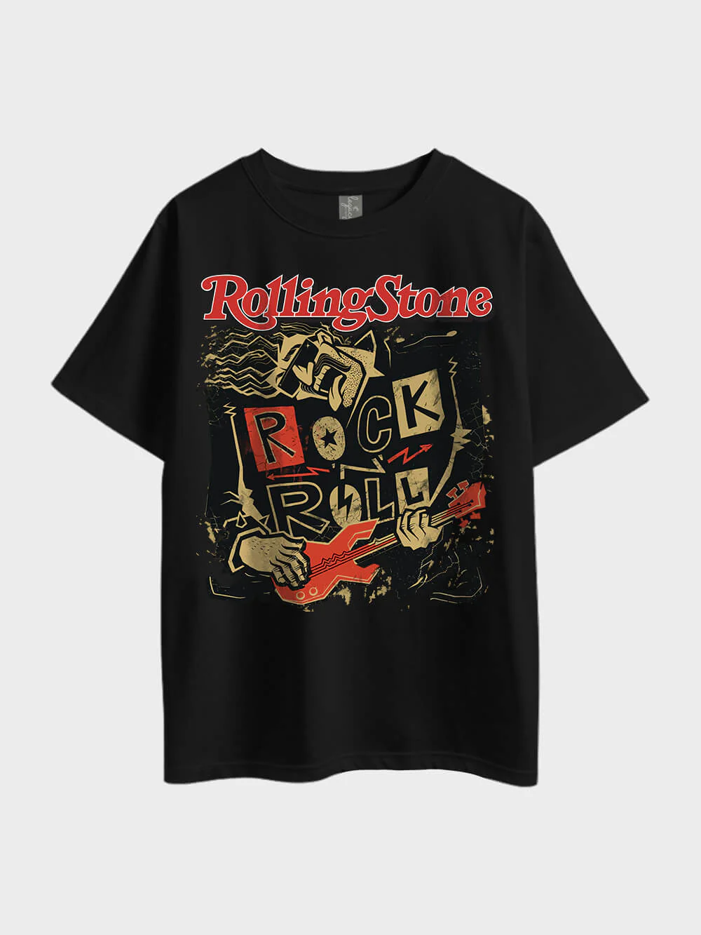 Rolling Stones Rock N Roll Metal Oversized Men's Cheapest Tee In Bangladesh