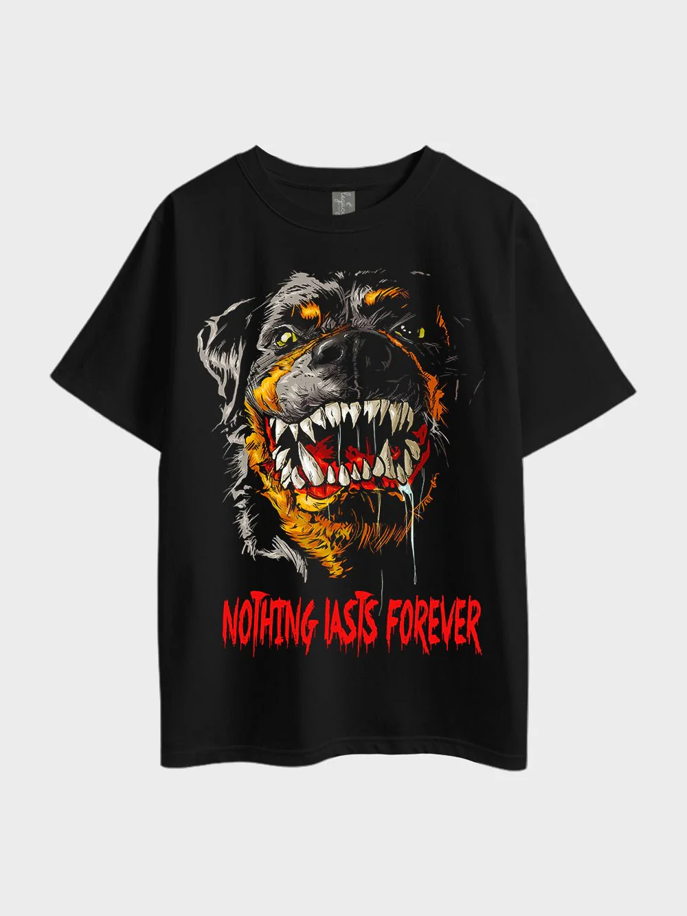 Rottweiler Nothing Lasts Forever Metalcore Oversized Mens T-shirt Legacy Boutiques BD