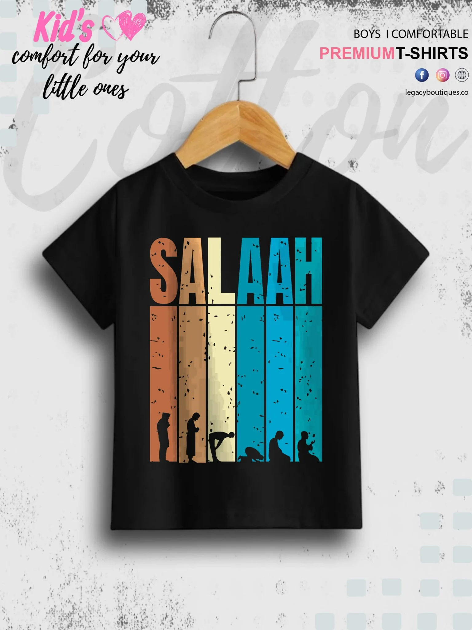 Salah Printed Casual 1 To 11 Years Kids Babies Islamic T-Shirt In Lowest Price Only In Dhaka