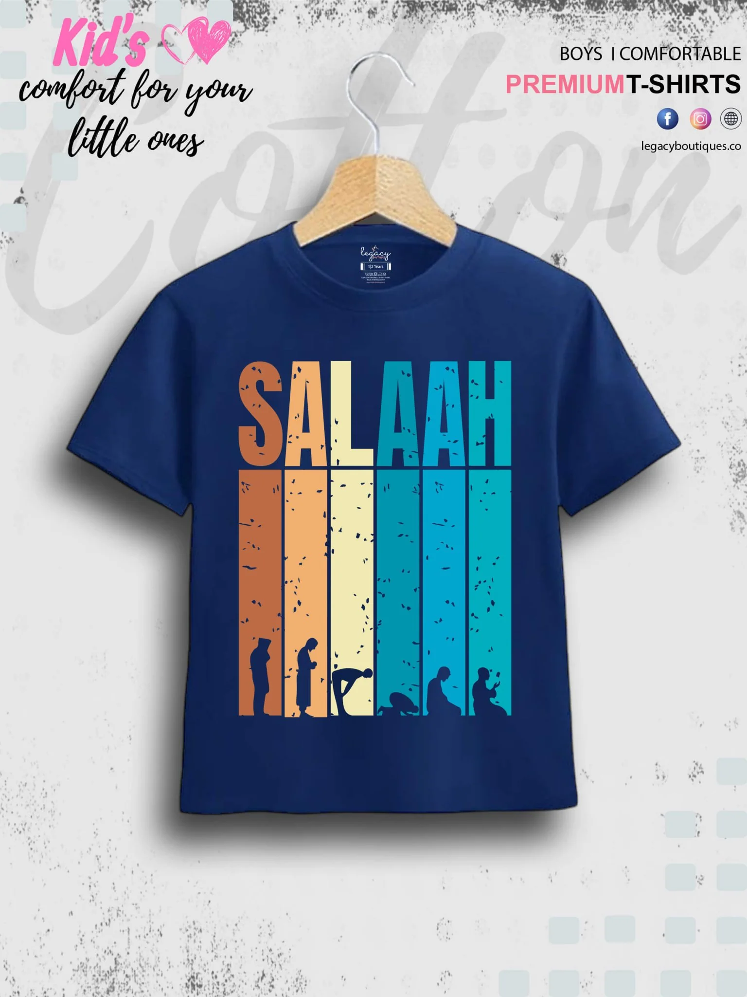 Salah Printed Casual 1 To 11 Years Kids Babies Islamic T-Shirt In Lowest Price Only In Dhaka - Image 2