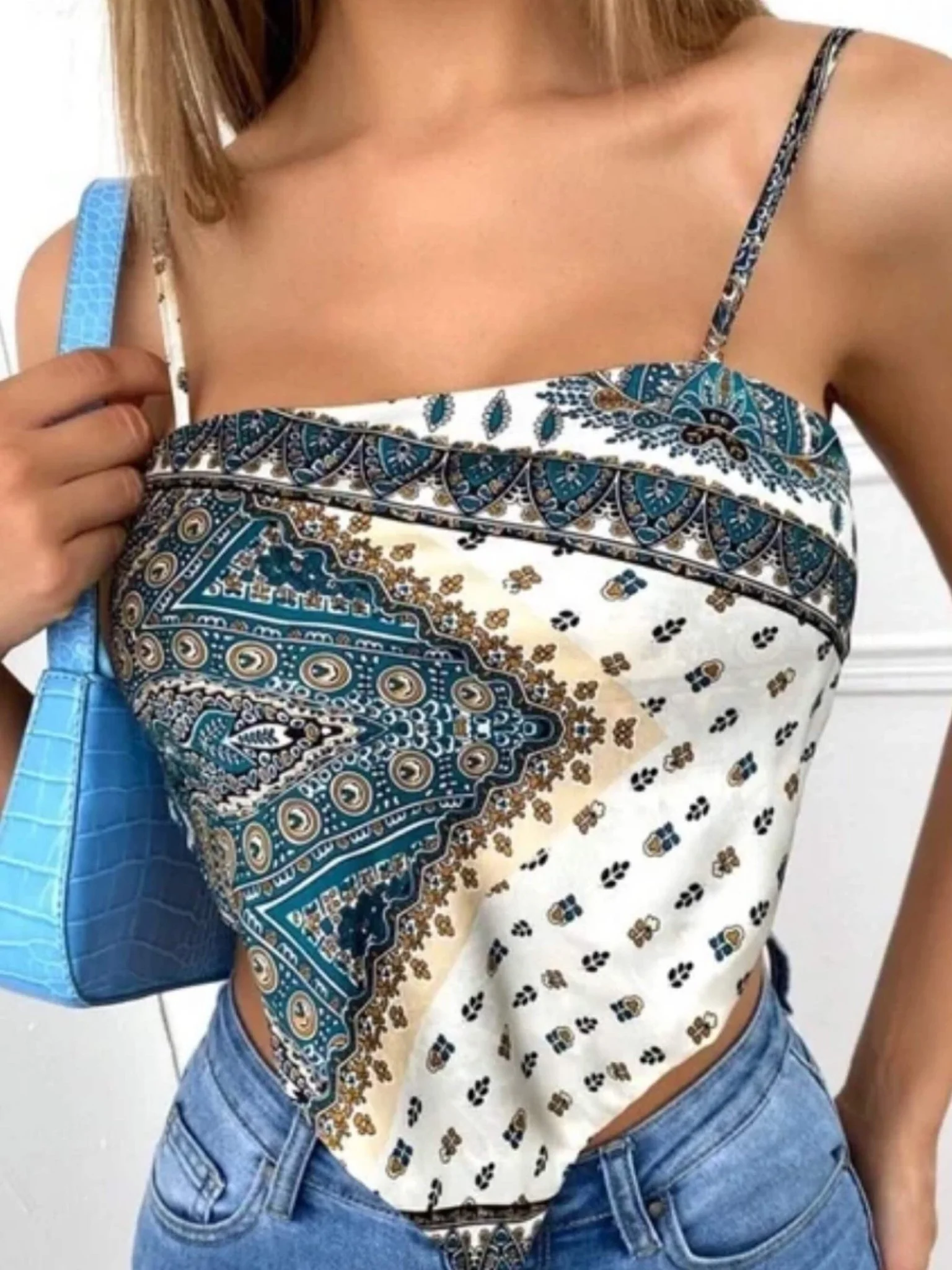 Sexy Crop Top Aesthetic Design Printed