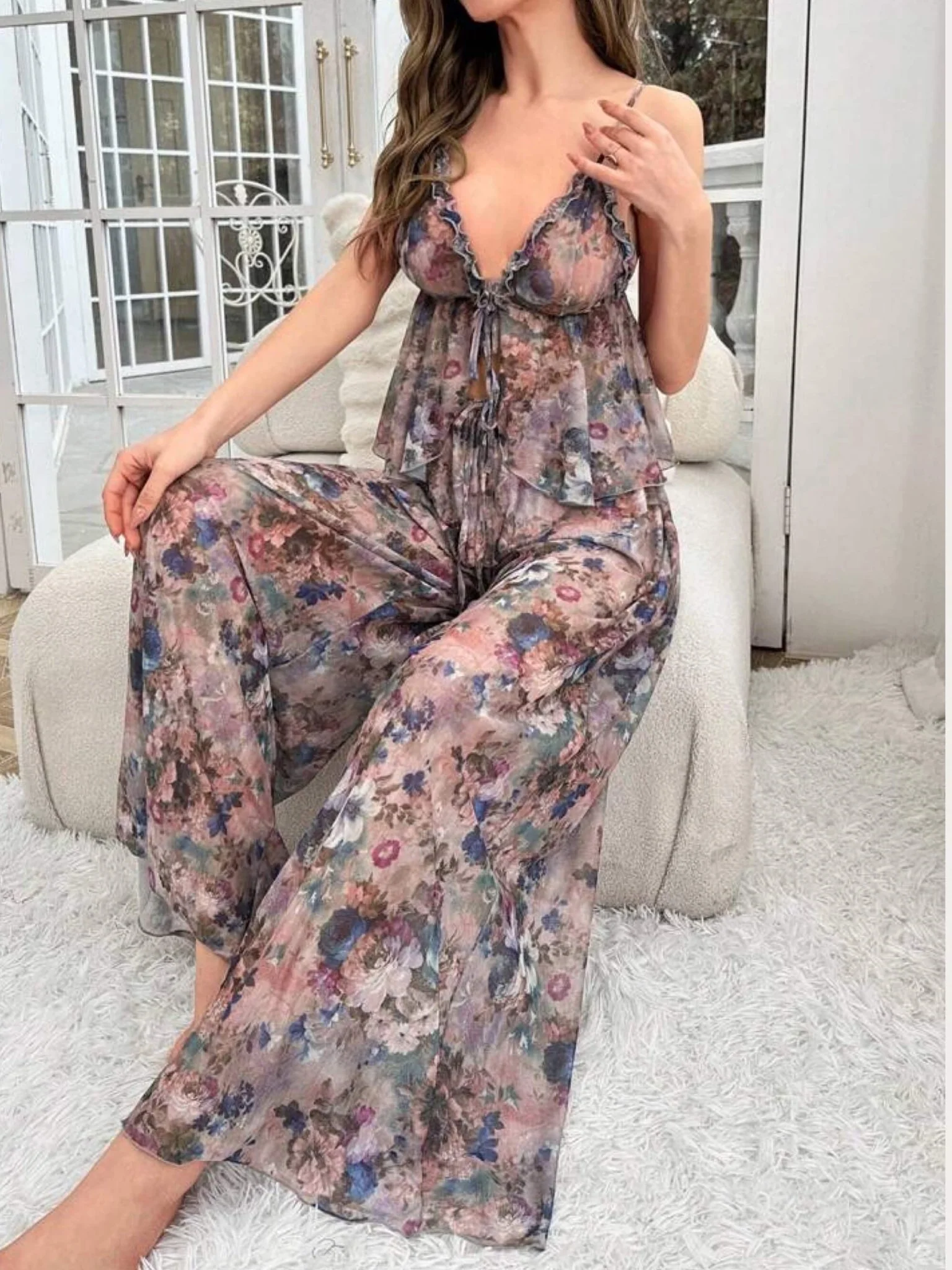 Sexy Ruffle Chic Nighty Set