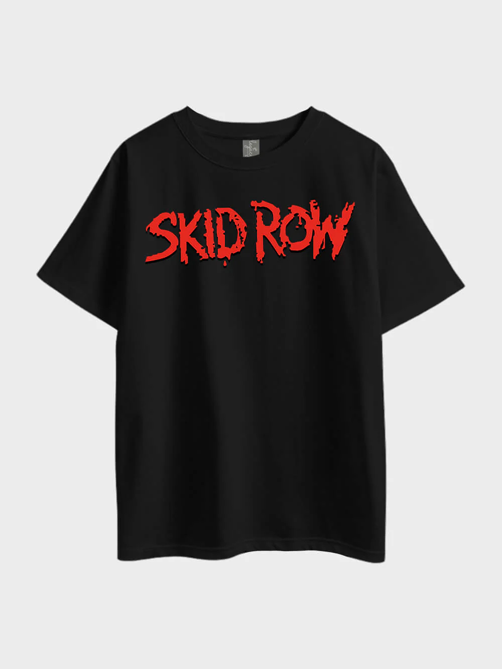 Skid Row Red Logo Black Metal Oversized Men's Premium Quality In Lowest Price Tee Only In BD