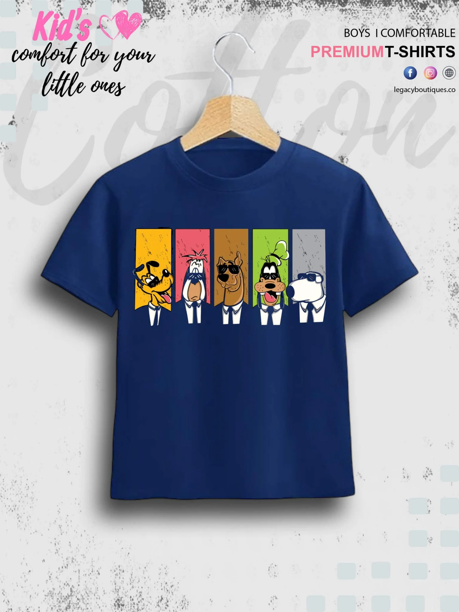 Smart Dogs Cartoon Printed 1 To 11 Year Kids Boys Summer Time T-Shirt In Cheapest Price Only In Chittagong - Image 2