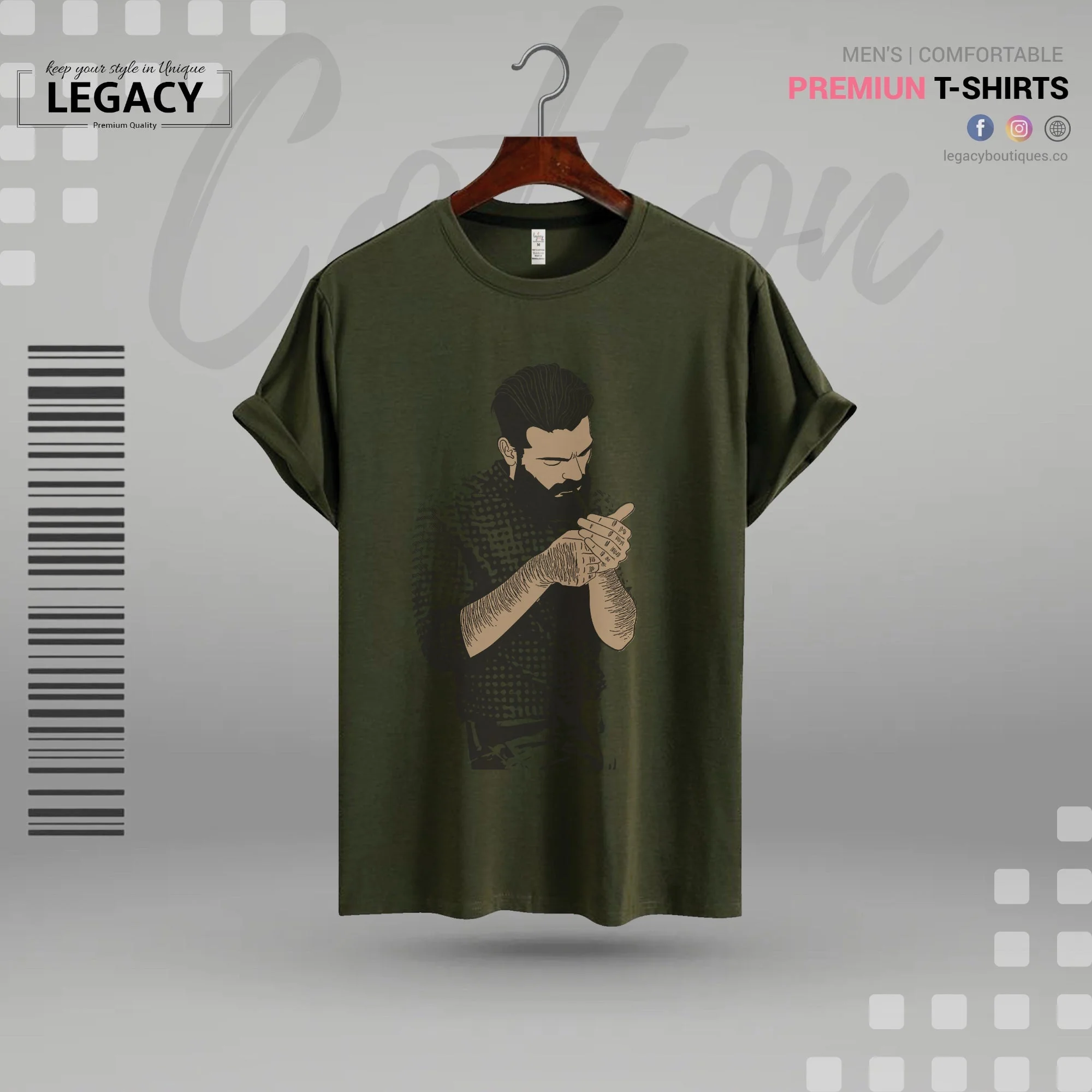 Smoke Print Premium Designer Edition T Shirt - Image 3