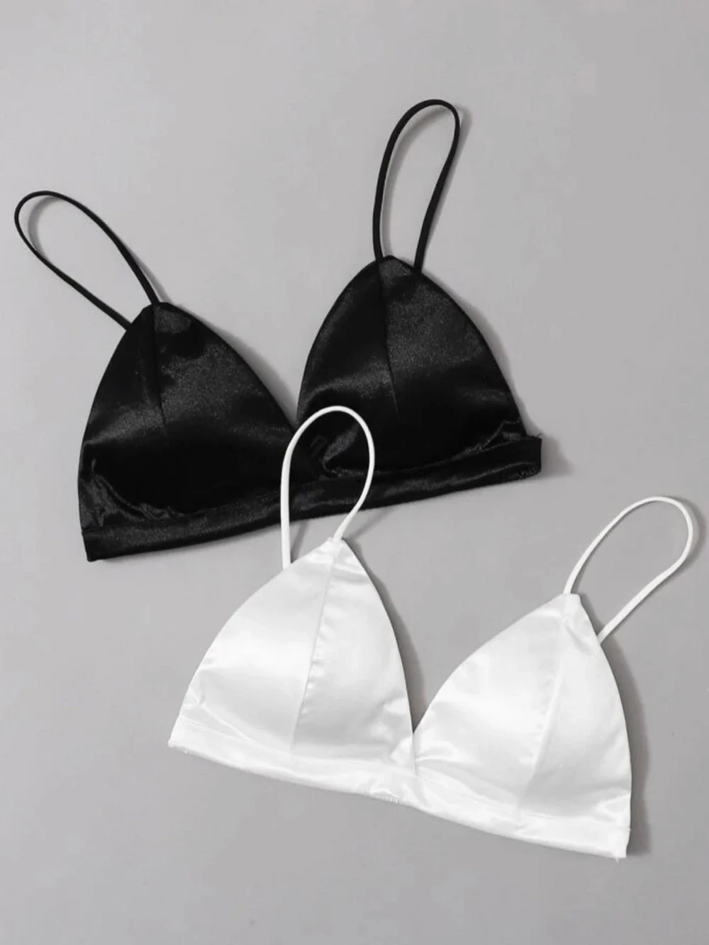 Solid Backless Satin Pads bra - Image 2