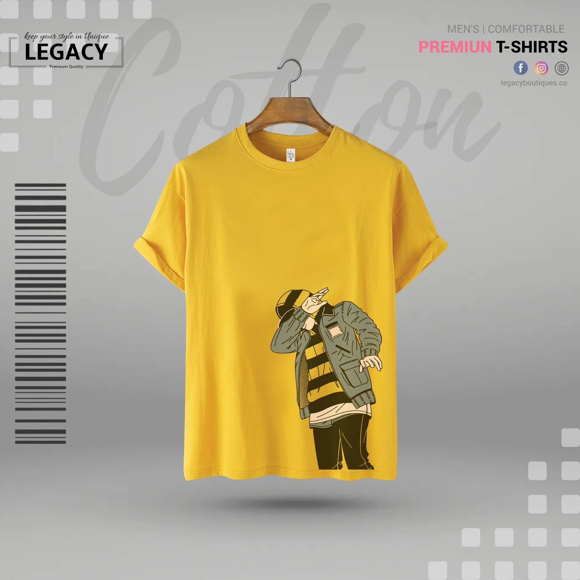 Sort Sleeve Men's Premium Designer Edition T Shirt - Image 3