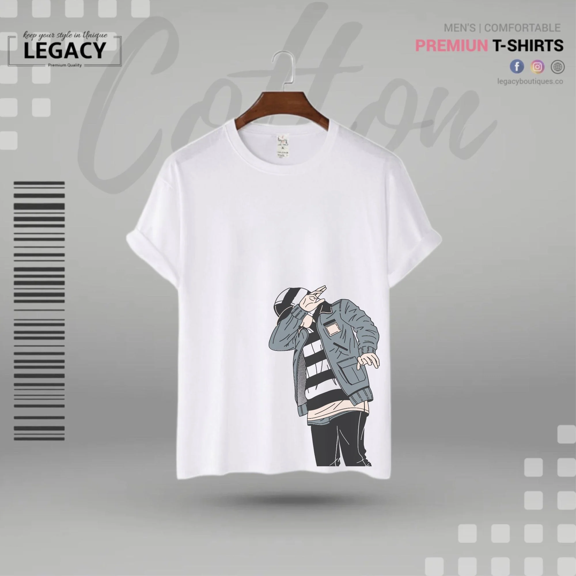 Sort Sleeve Men's Premium Designer Edition T Shirt - Image 4