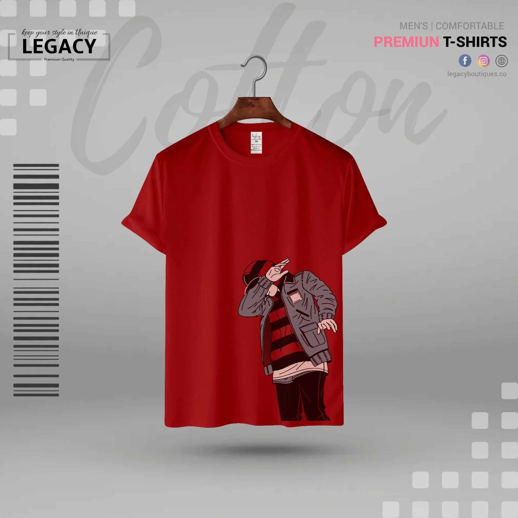 Sort Sleeve Men's Premium Designer Edition T Shirt - Image 5