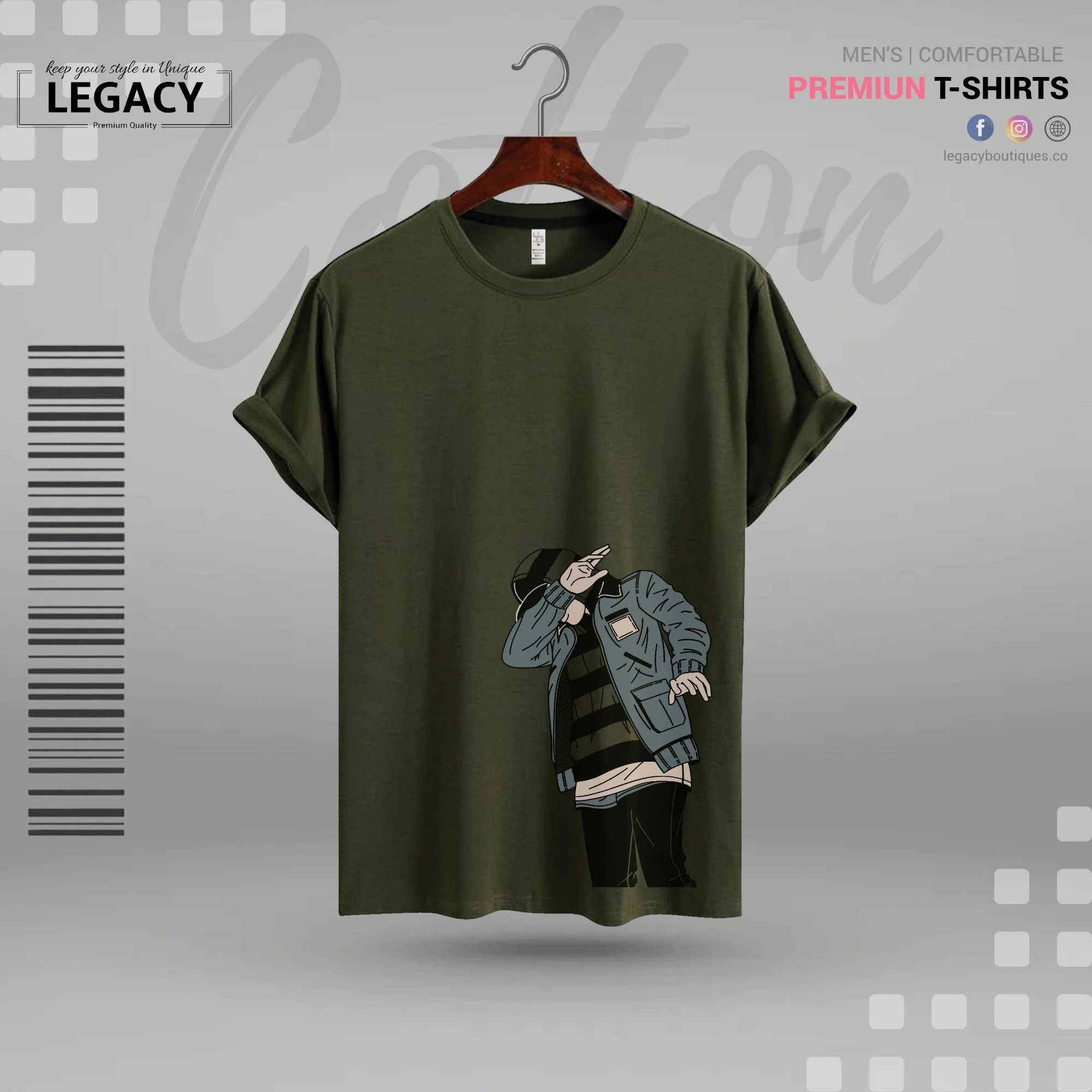 Sort Sleeve Men's Premium Designer Edition T Shirt - Image 6