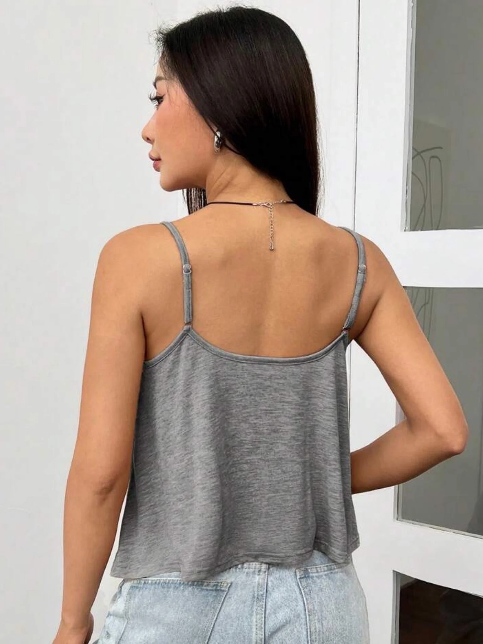 Spaghetti strap tank top summer wear best price - Image 4