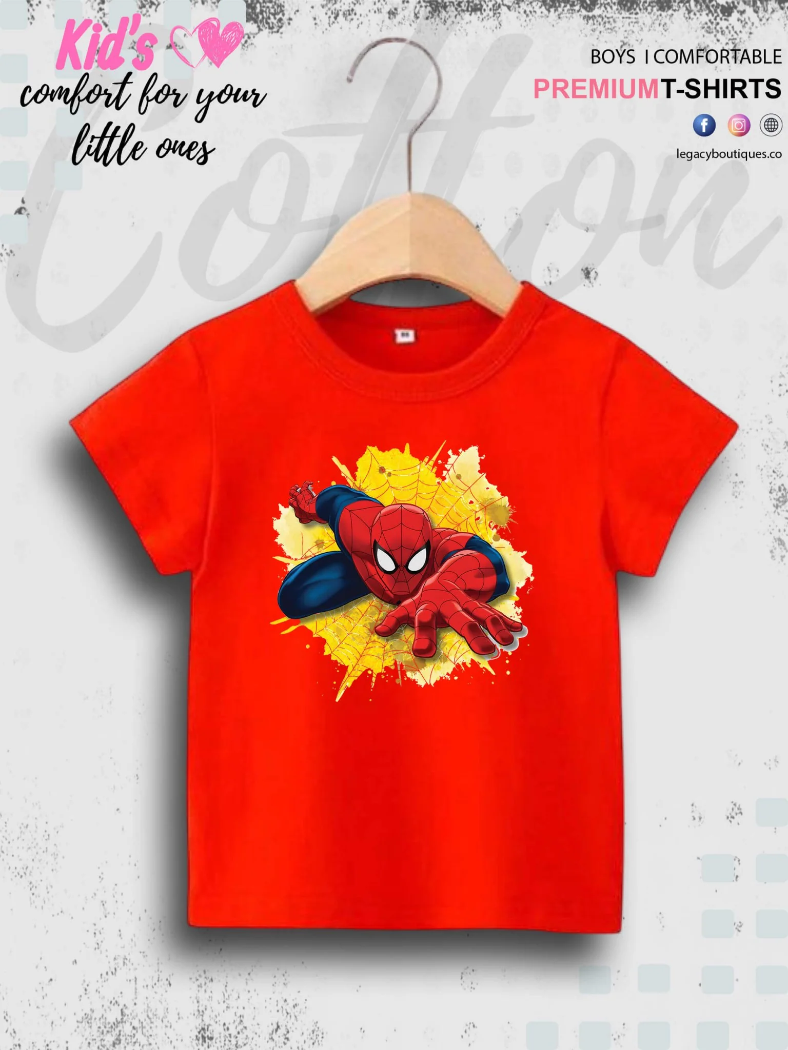 SpiderMan Printed Kids Boys Cotton Casual T-Shirt In Low Price Only In Dhaka - Image 3