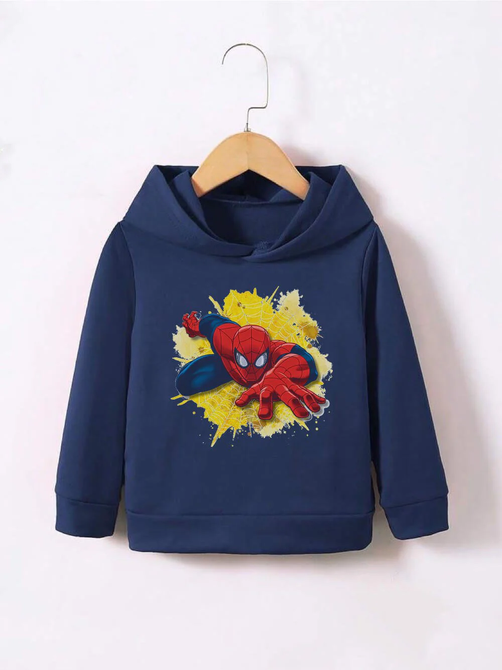 SpiderMan Printed Kids Girls Boys Cotton Casual Hoodie in Bangladesh
