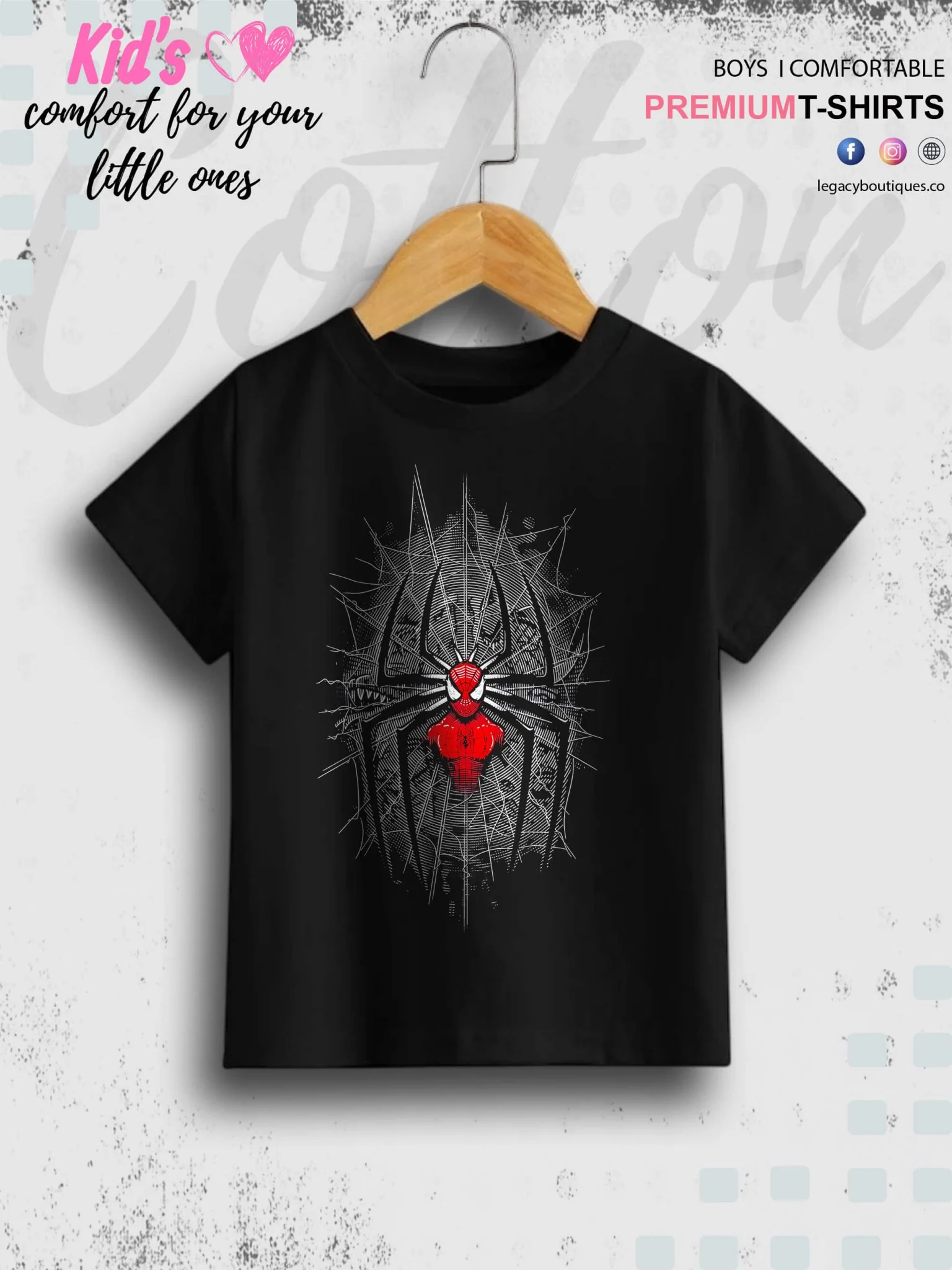 SpiderMan Web Toddler Baby Boys Summer Time Casual T-Shirt In Cheapest Price Only In BD