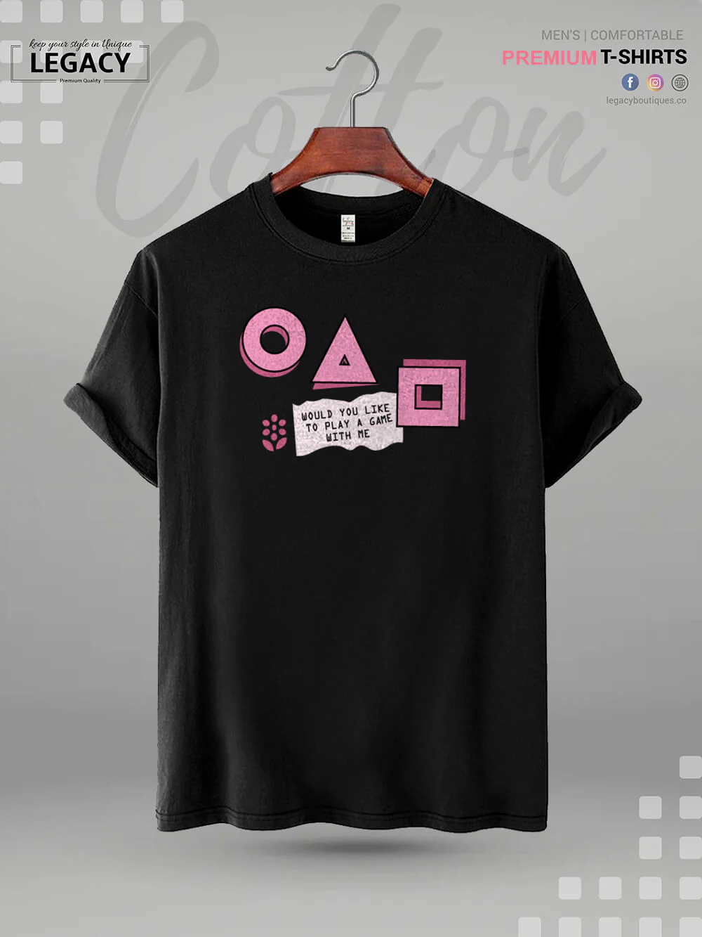 Squid Game Game Icons Premium Quality Men's T-Shirt