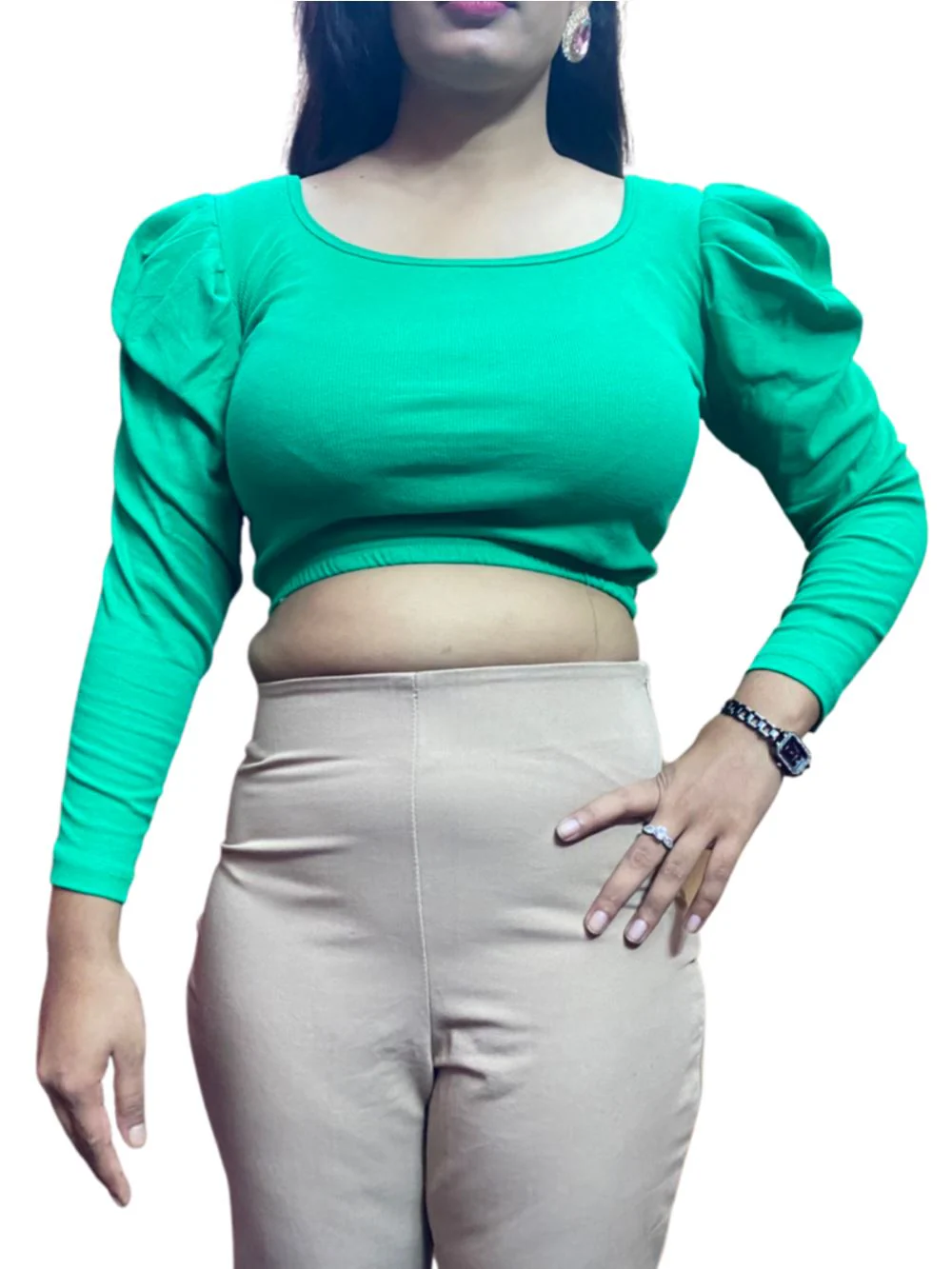 Stylish Flappy Full Sleeve Blouse - Image 4