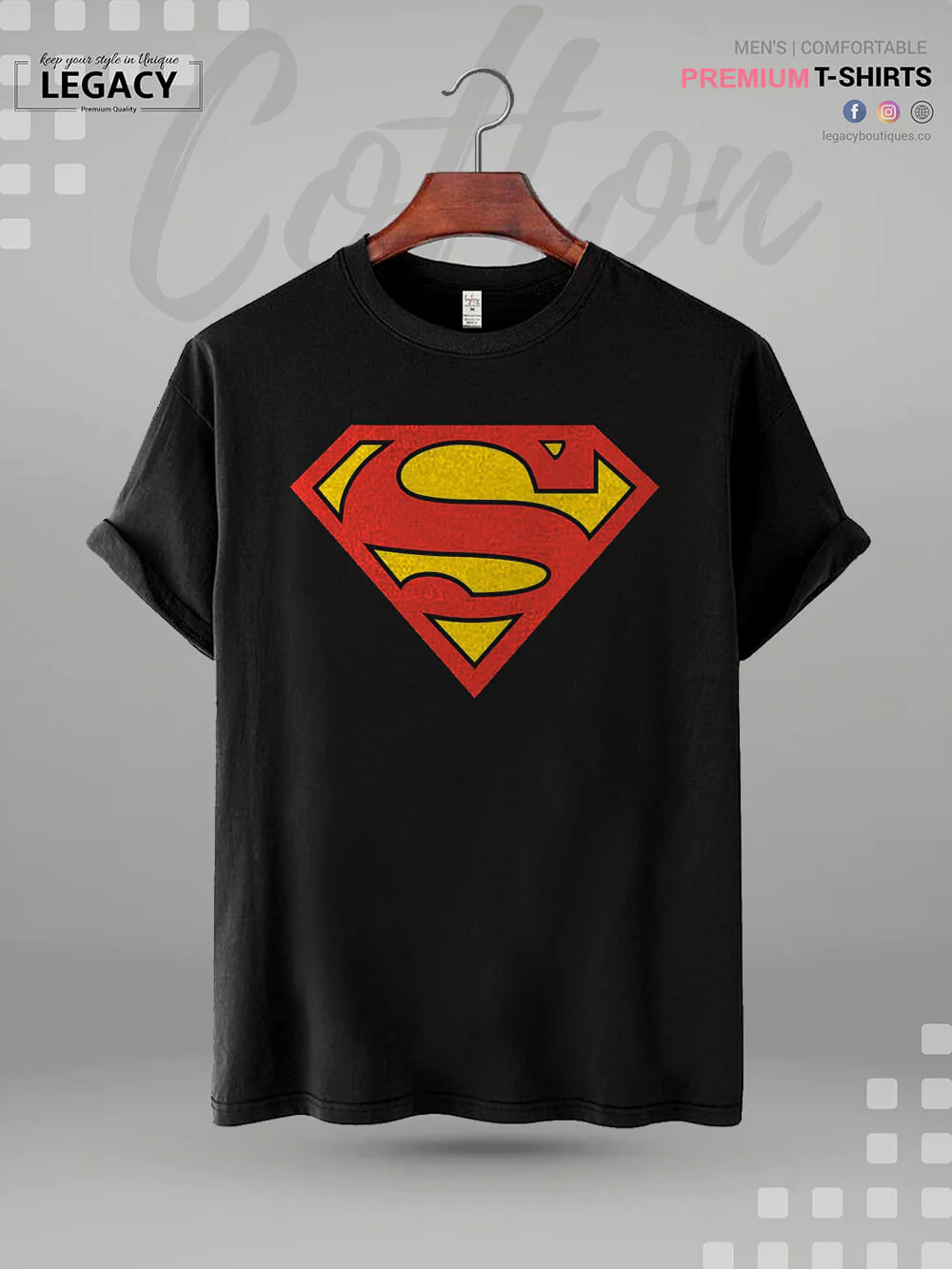 Superman Logo Print High Quality Men's T-Shirt In Lowest Price - Image 2