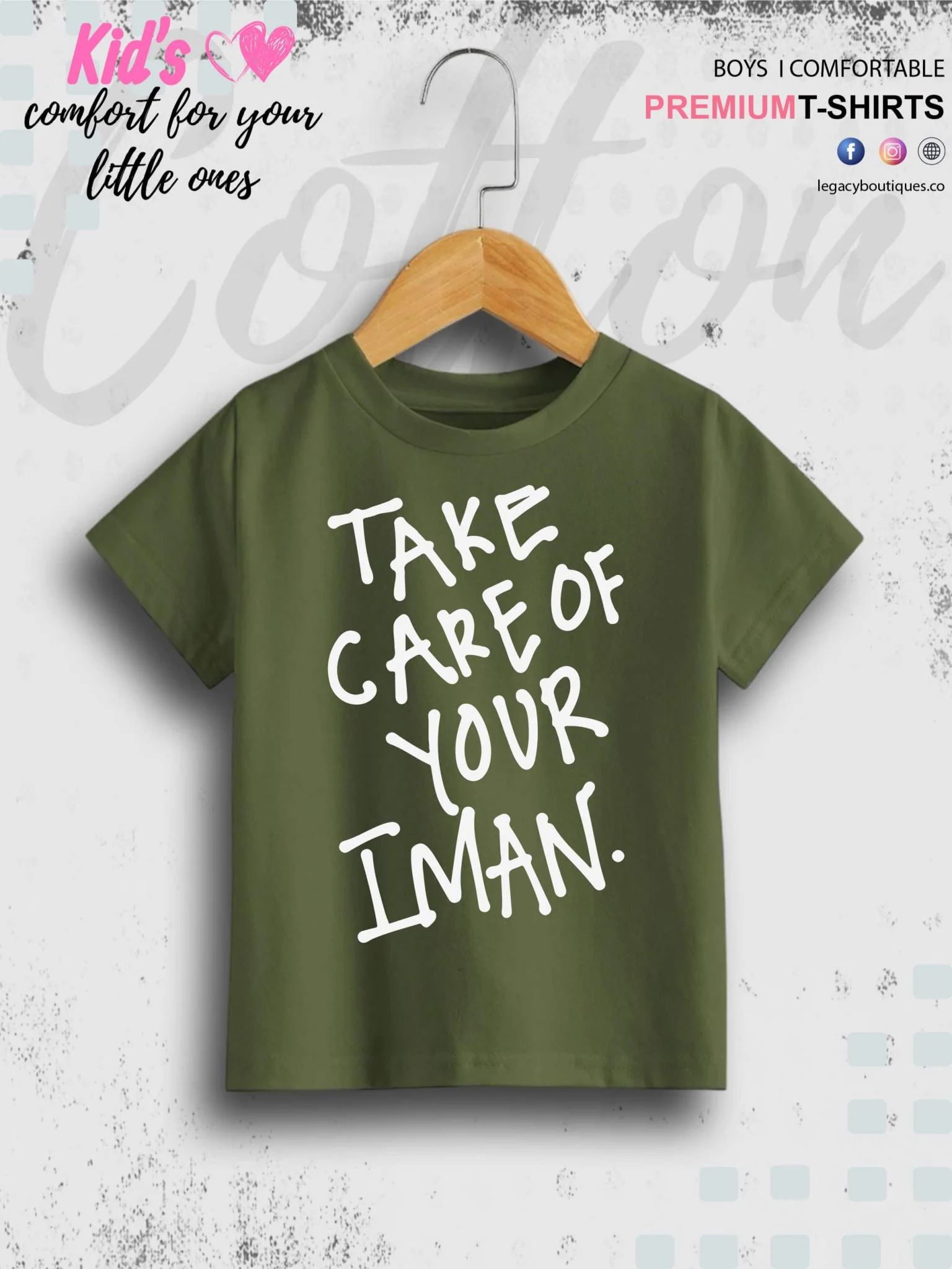 Take Care Of Your Imaan Printed Casual 1 To 11 Years Kids Babies Islamic T-Shirt In Lowest Price Only In Dhaka - Image 4