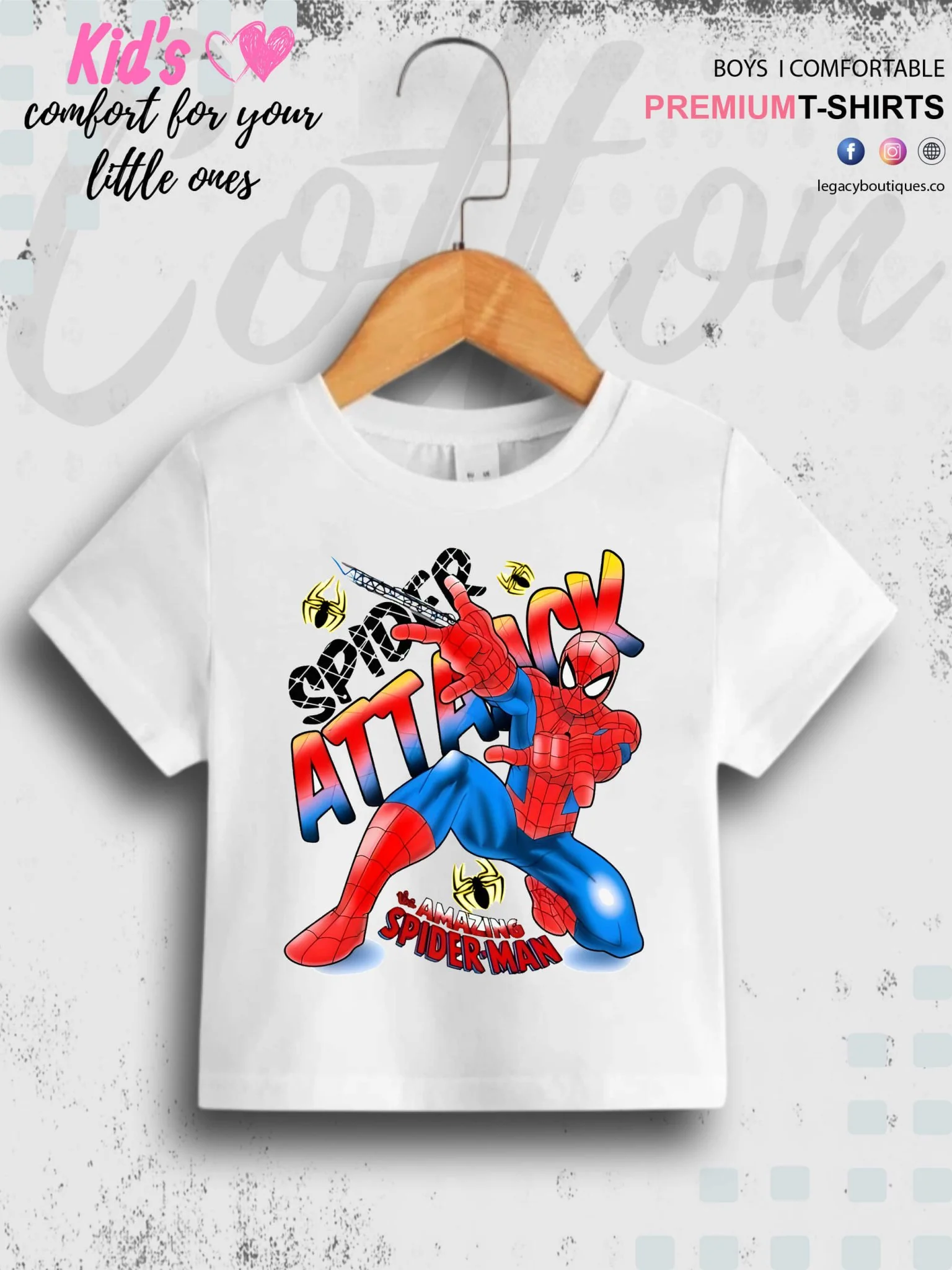 The Amazing SpiderMan Spider Attack Printed 1 To 11 Year Kids Boys Summer Time Casual T-Shirt In Cheapest Price Only In BD - Image 3