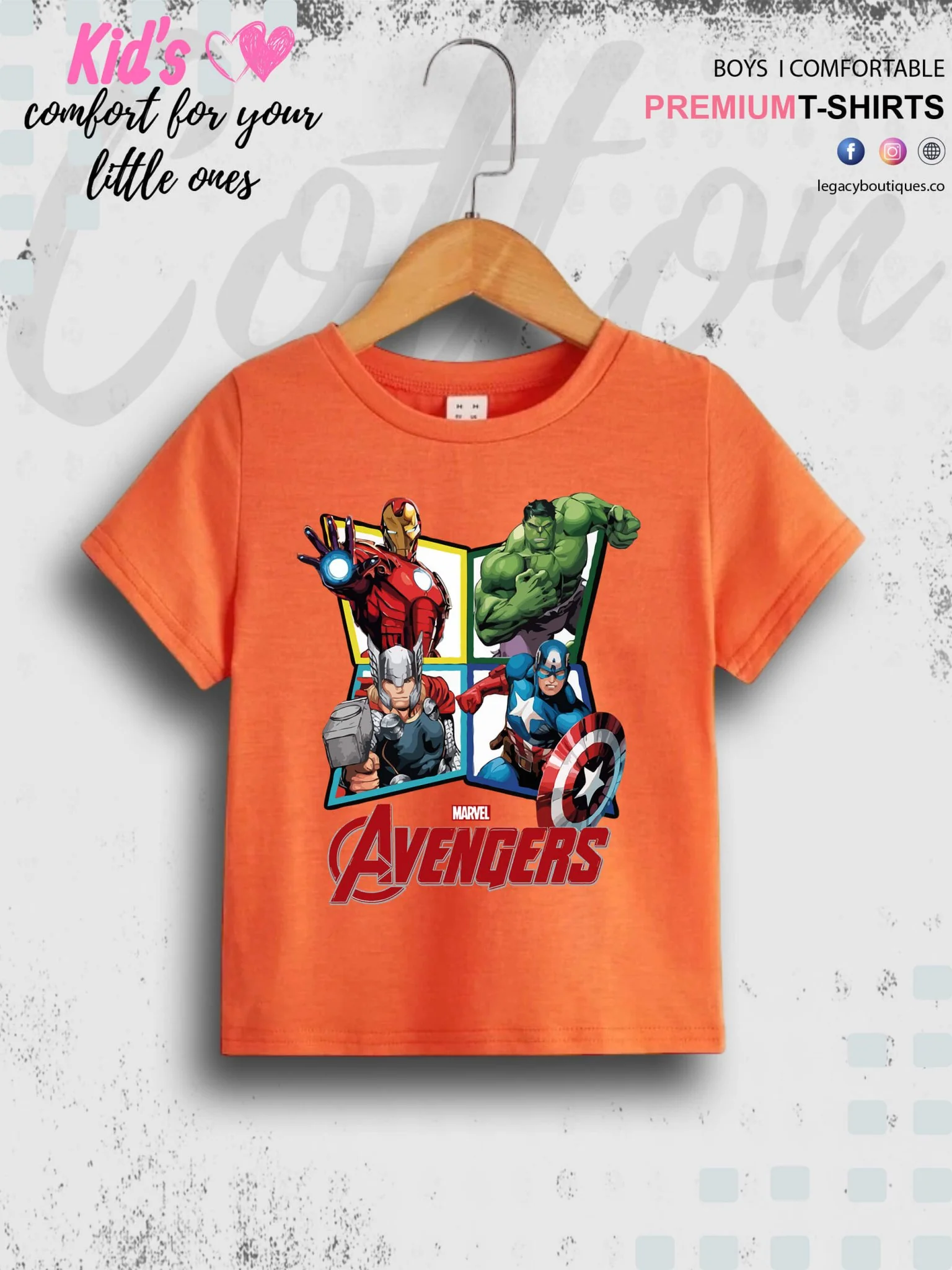 The Avengers Print 1 To 11 Year Kids Boys T-Shirt In Lowest Price Only In BD