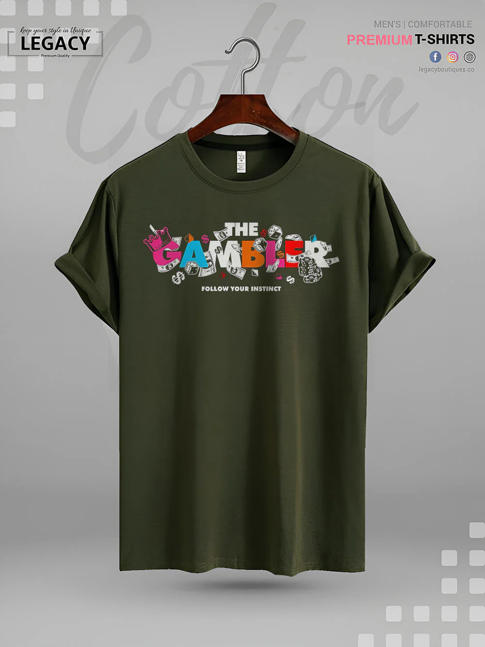 The Gambler Follow Your Instinct High Quality In Cheapest Price Men's T-Shirt