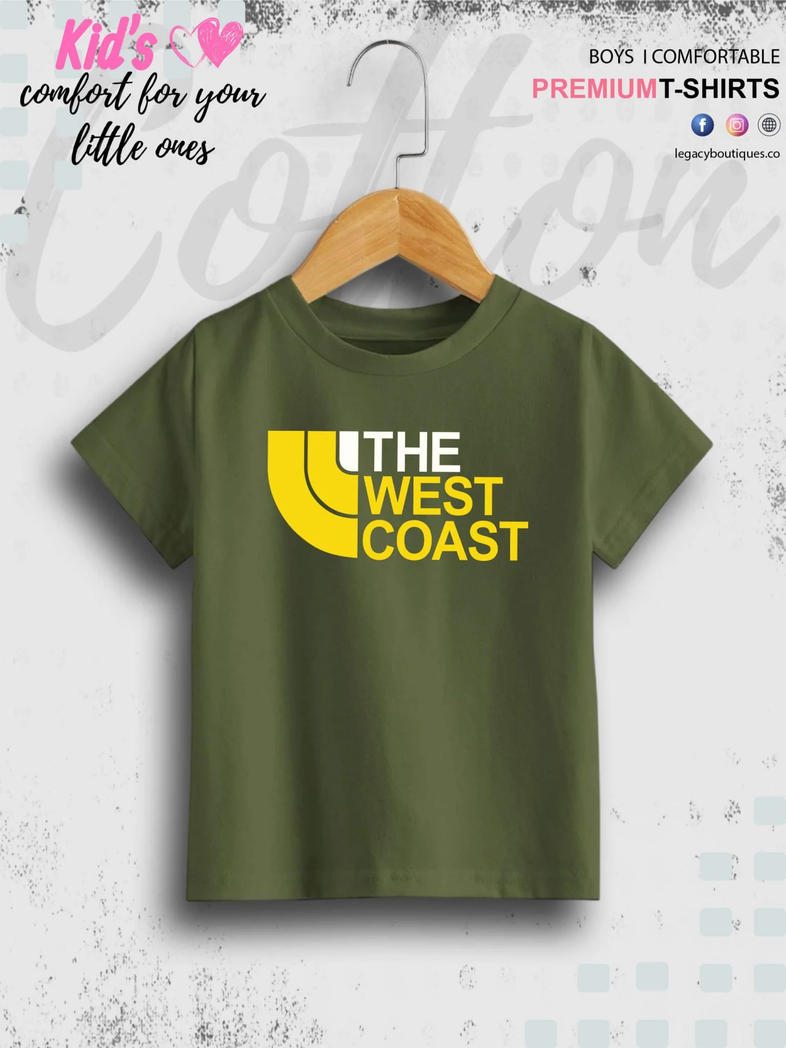 The West Coast Printed 1 To 11 Years Boys Babies Islamic T-Shirt In Cheapest Price Only In BD - Image 2