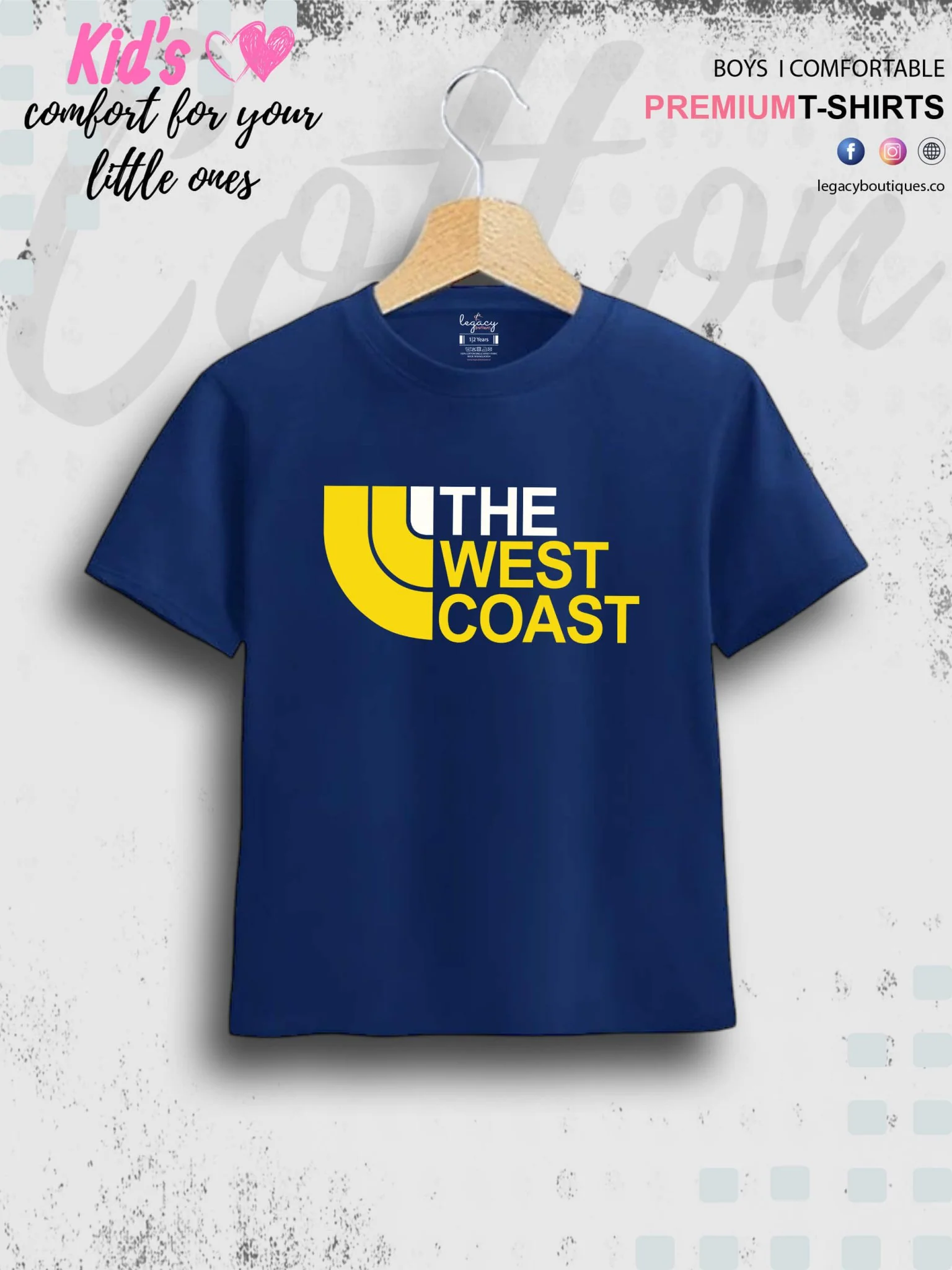 The West Coast Printed 1 To 11 Years Boys Babies Islamic T-Shirt In Cheapest Price Only In BD - Image 4