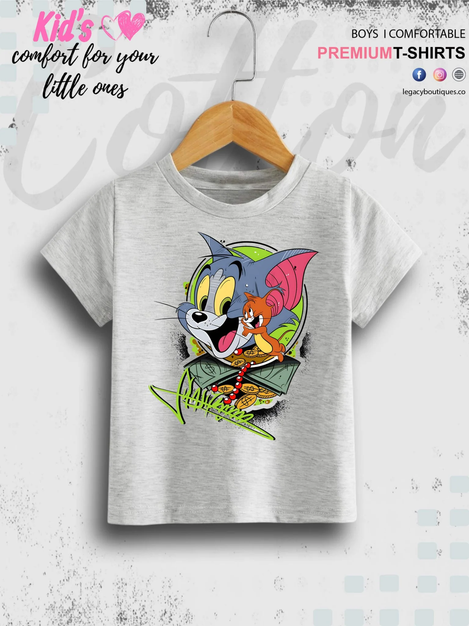 Tom And Jerry Cartoon Printed 1 To 11 Year Kids Boys Casual T-Shirt In Cheapest Price Only In Dhaka - Image 4