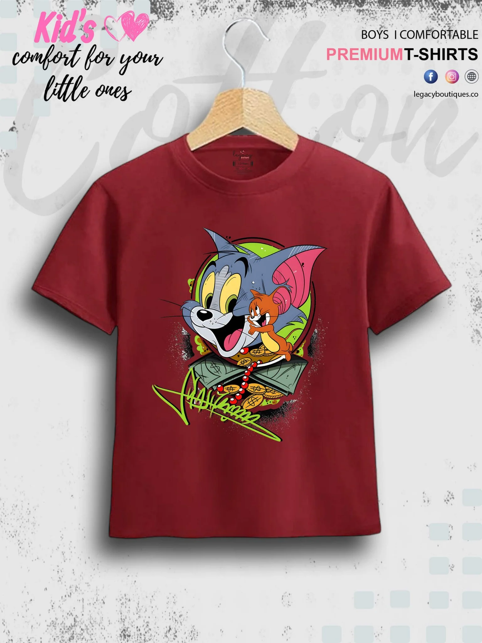 Tom And Jerry Cartoon Printed 1 To 11 Year Kids Boys Casual T-Shirt In Cheapest Price Only In Dhaka - Image 5
