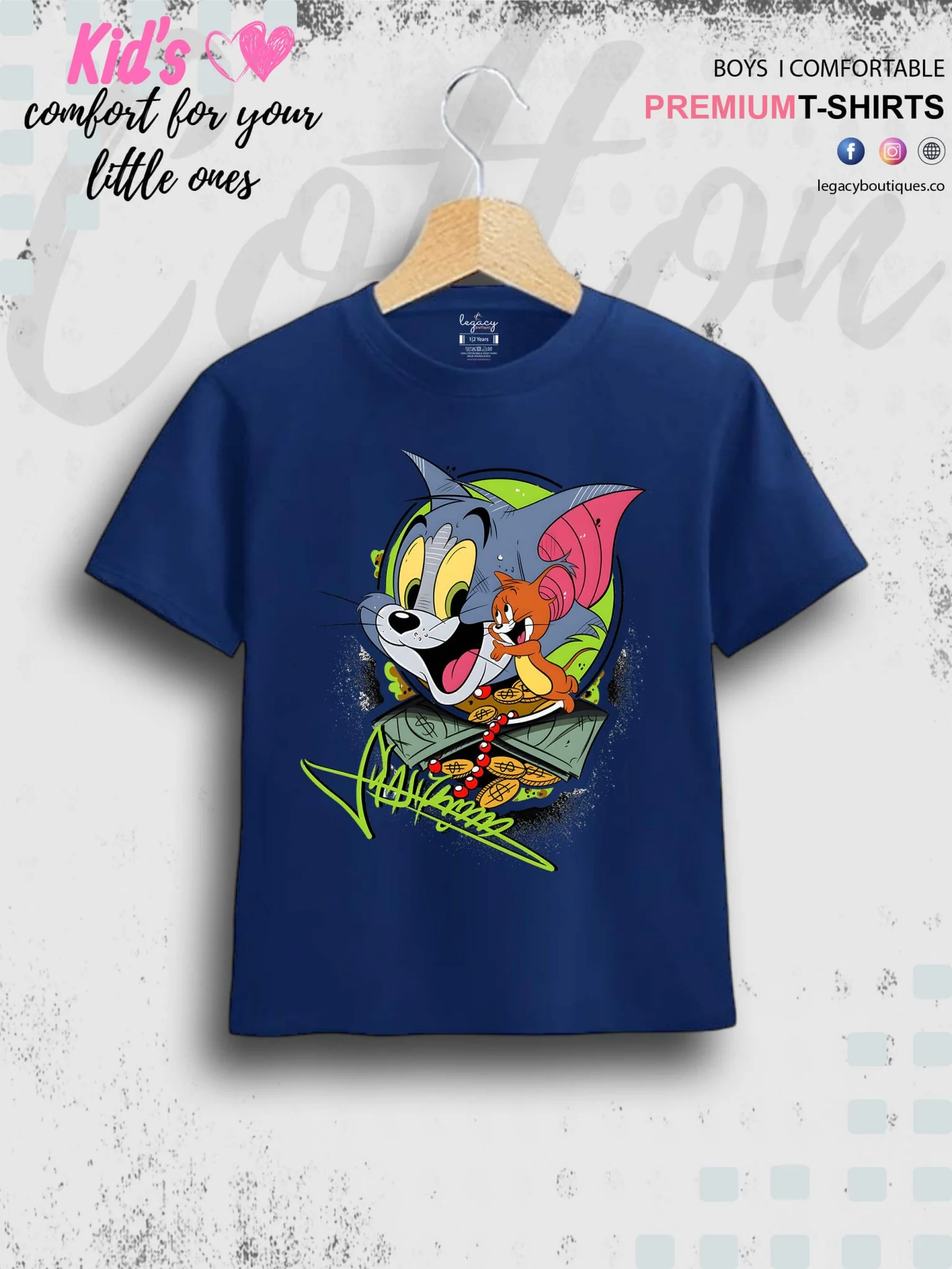 Tom And Jerry Cartoon Printed 1 To 11 Year Kids Boys Casual T-Shirt In Cheapest Price Only In Dhaka - Image 6