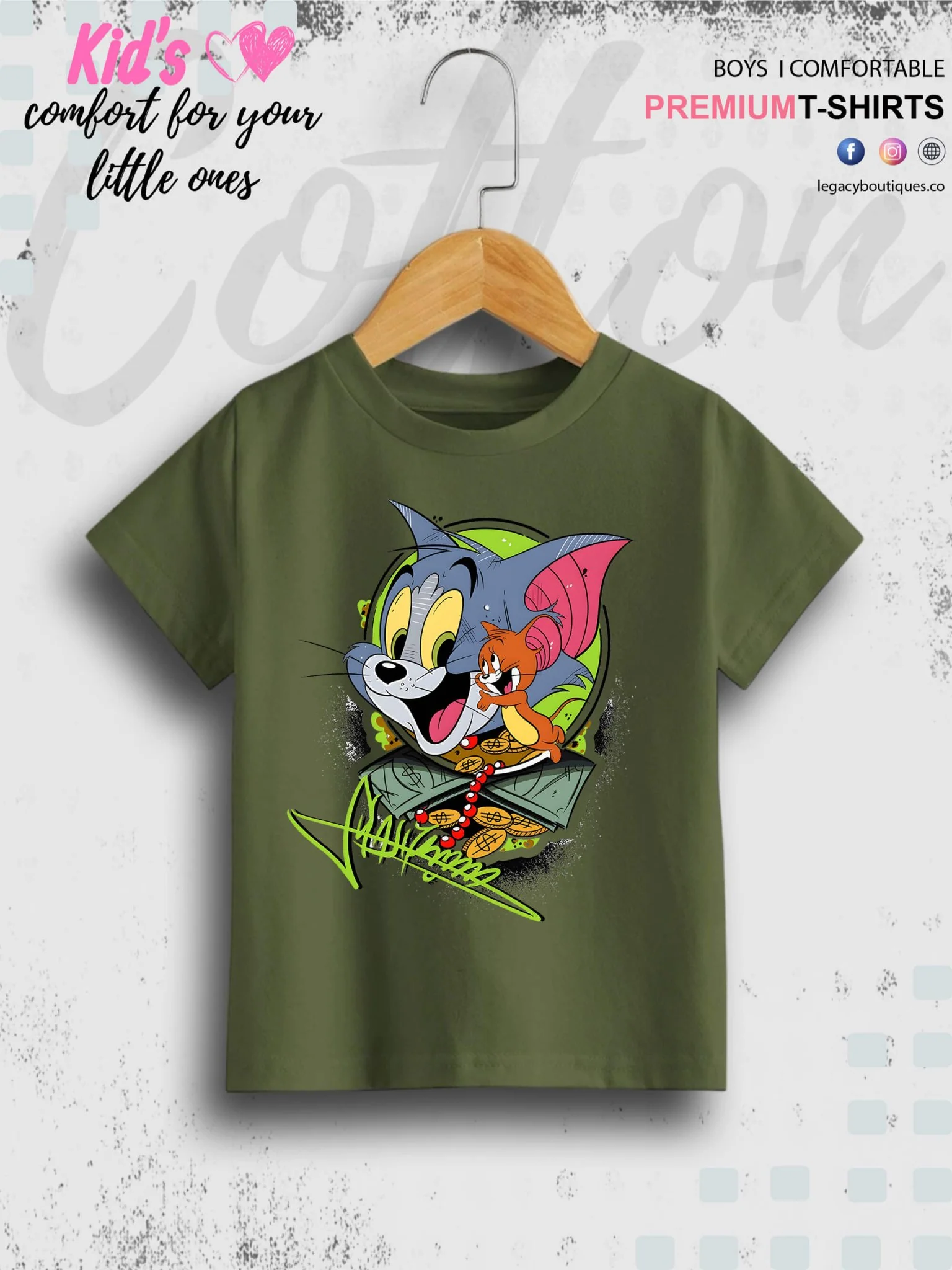 Tom And Jerry Cartoon Printed 1 To 11 Year Kids Boys Casual T-Shirt In Cheapest Price Only In Dhaka - Image 7