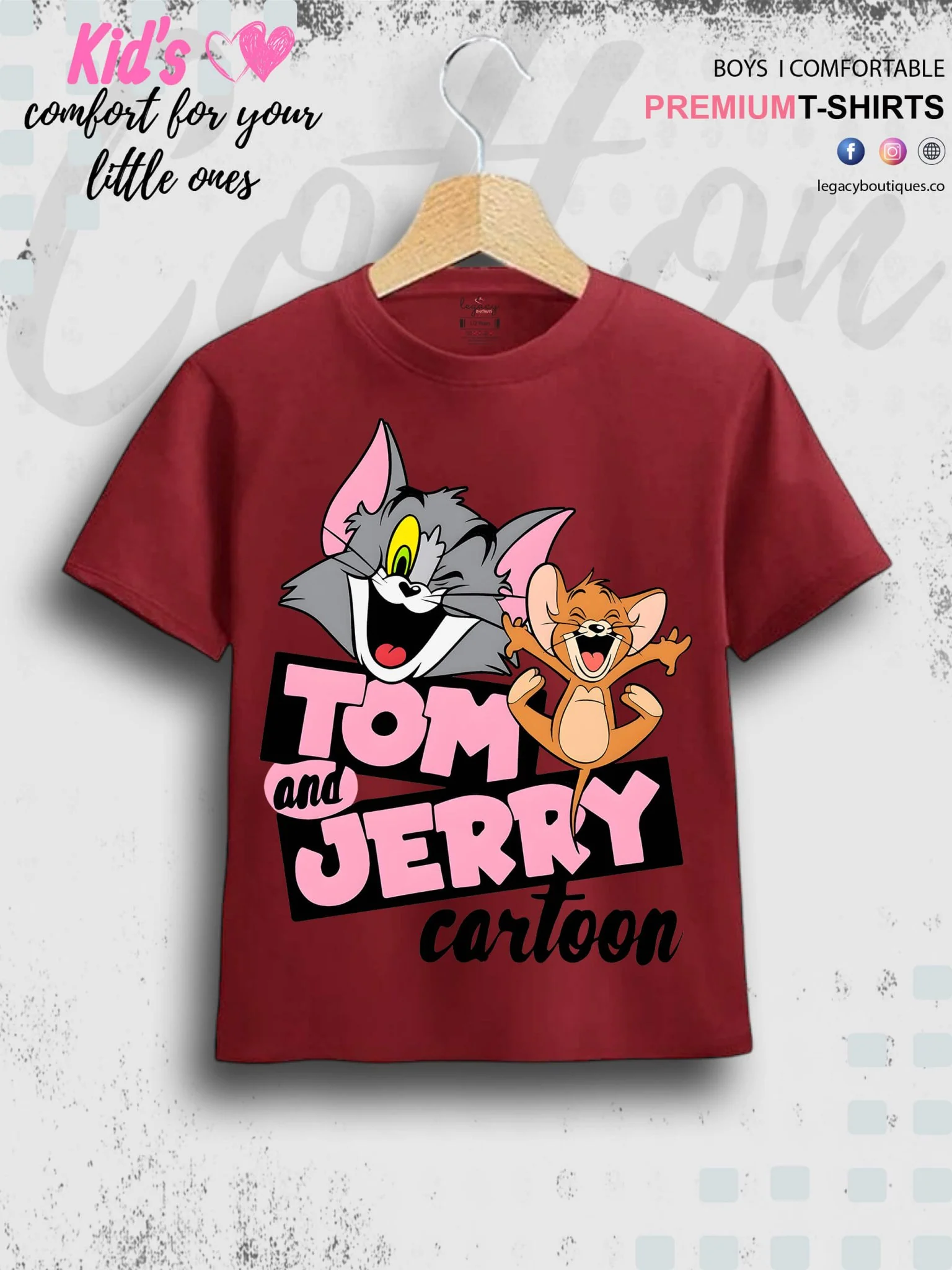 Tom And Jerry Cartoon Printed 1 To 11 Year Kids Boys Summer Time Casual T-Shirt In Cheapest Price Only In BD - Image 3