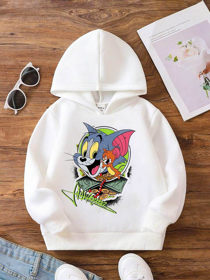 Tom And Jerry Cartoon Printed Baby Boy Girl Hoodie Legacy Boutiques Dhaka - Image 2
