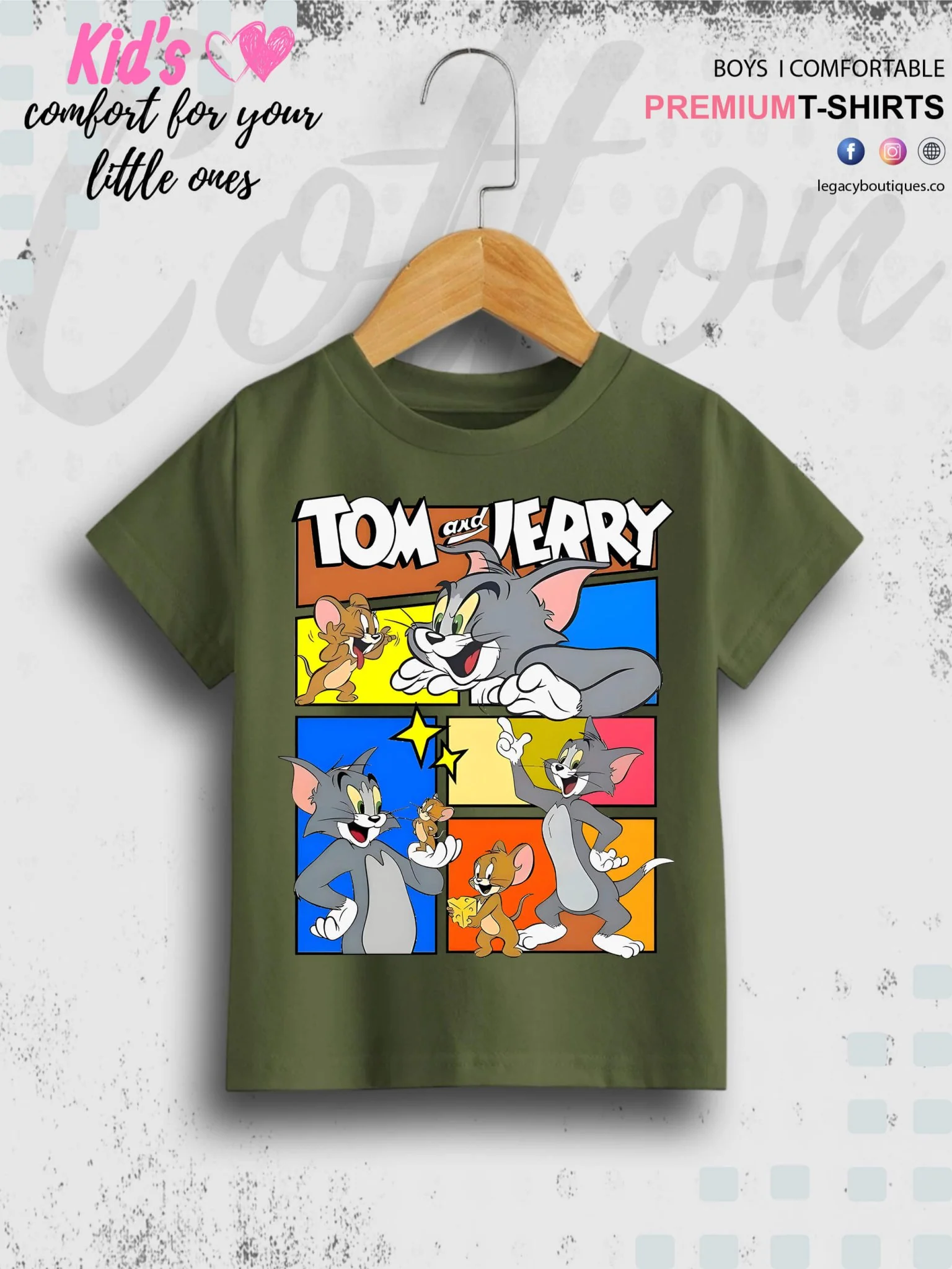 Tom And Jerry Printed 1 To 11 Year Kids Boys Casual T-Shirt In Cheapest Price Only In Dhaka