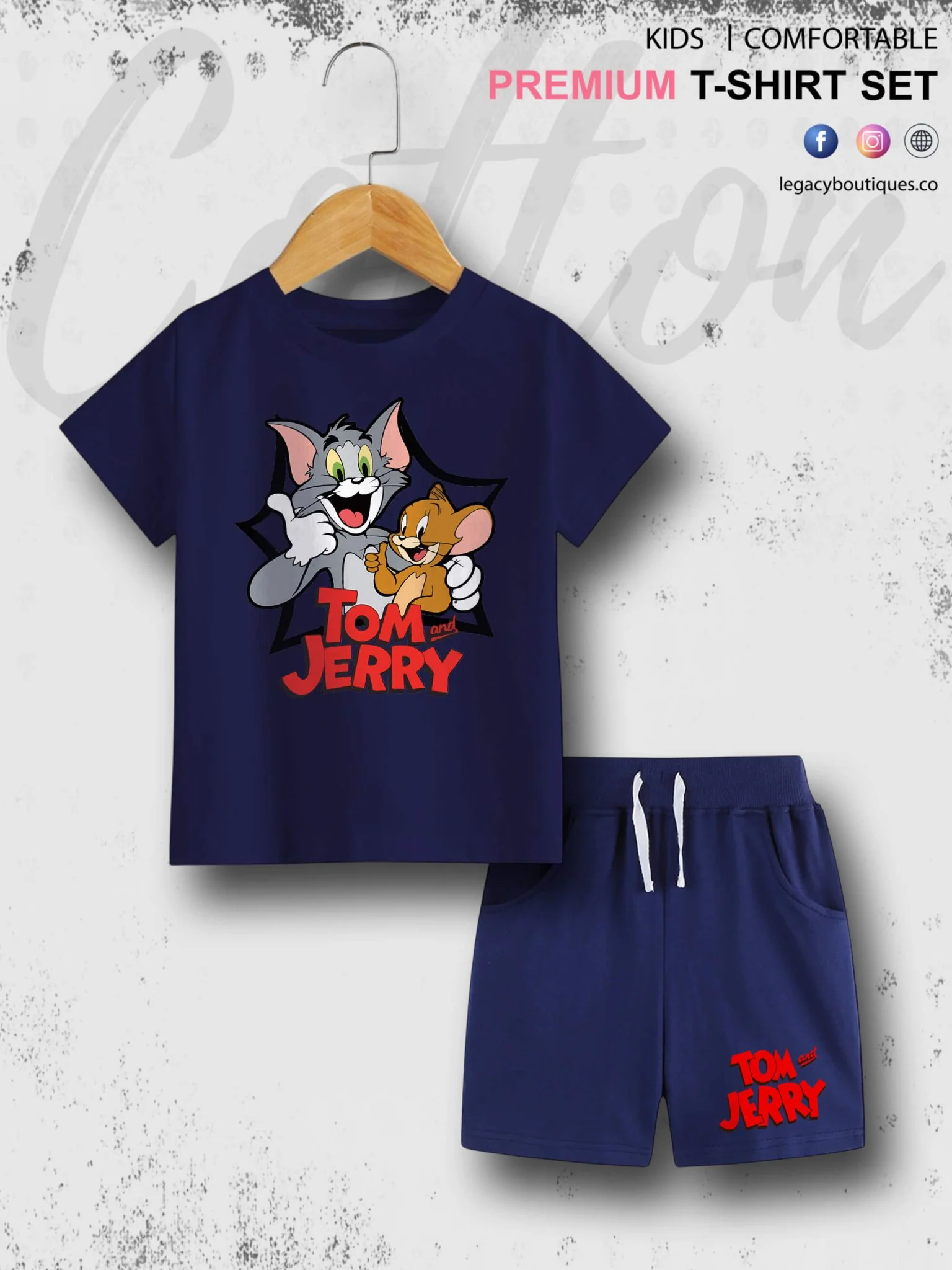 Tom And Jerry Printed 6 Month To 6 Year Baby & Kids Super Premium Quality T-shirt Set - Image 4