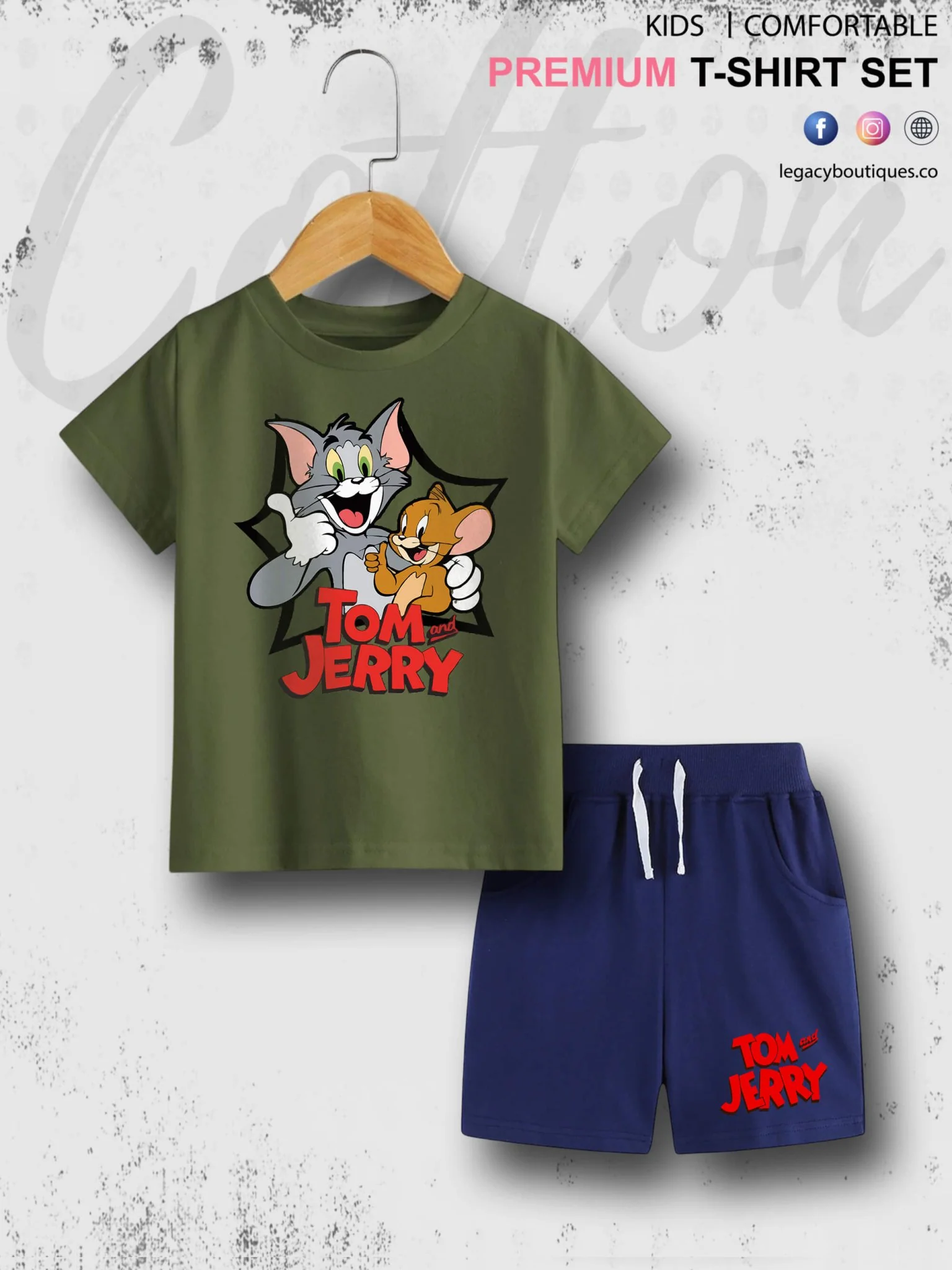 Tom And Jerry Printed 6 Month To 6 Year Baby & Kids Super Premium Quality T-shirt Set - Image 5