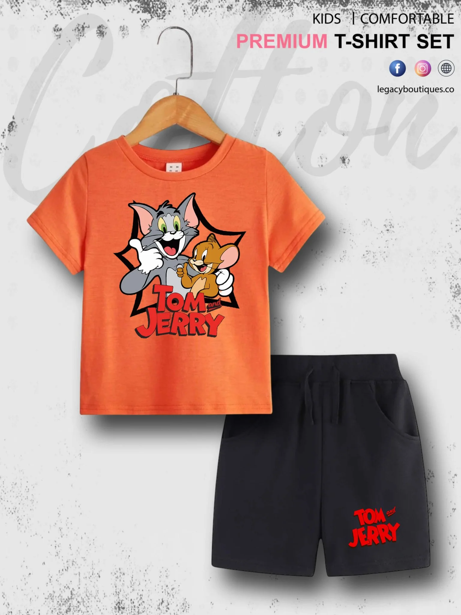 Tom And Jerry Printed 6 Month To 6 Year Baby & Kids Super Premium Quality T-shirt Set - Image 7